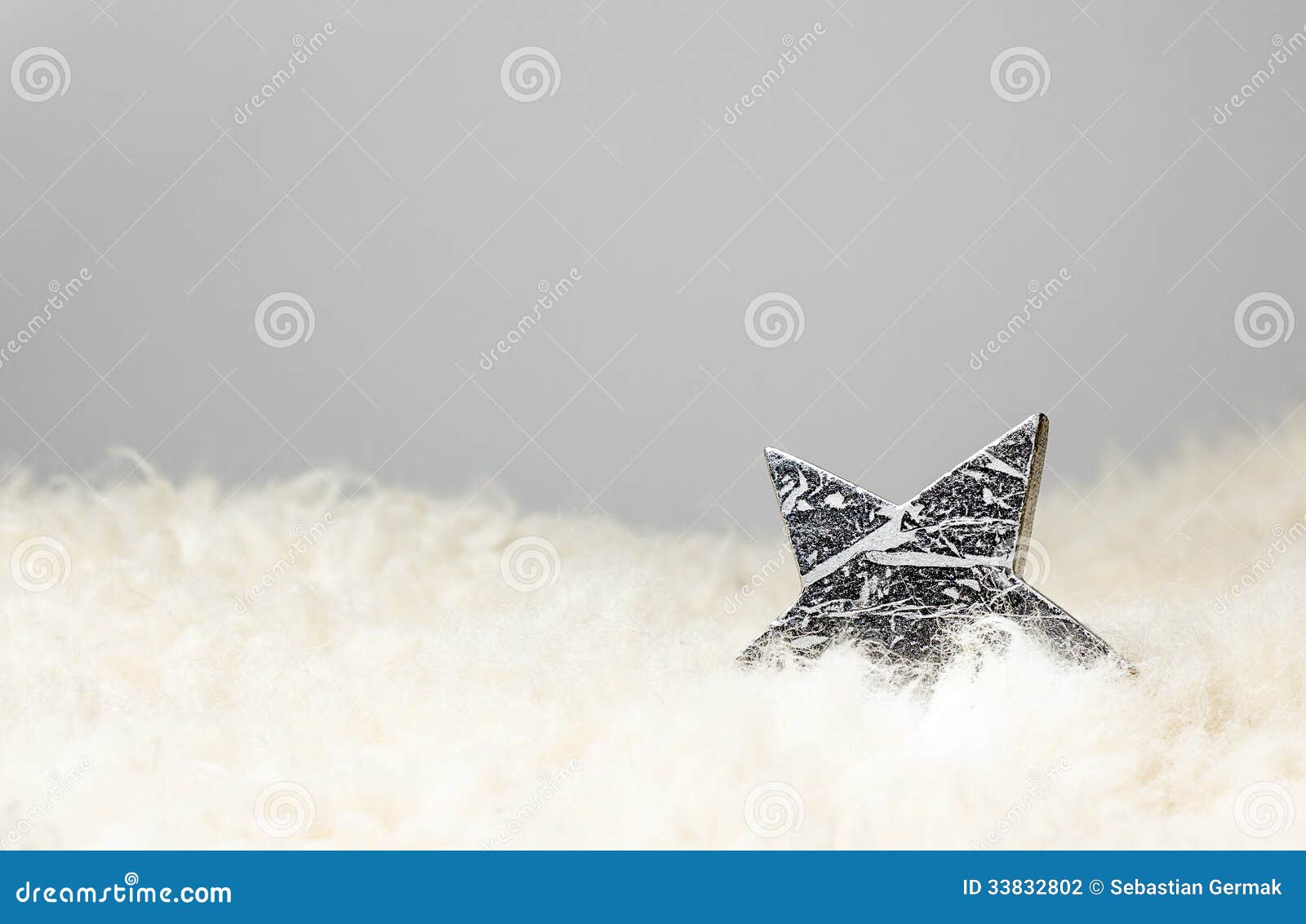 Christmas Silver Star Stock Photography - Image: 33832802