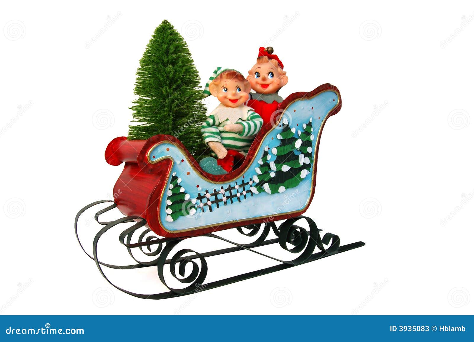 Download Christmas Sleigh With Elves And Tree Stock Image Image of unusual colorful Download preview Add to lightbox FREE DOWNLOAD