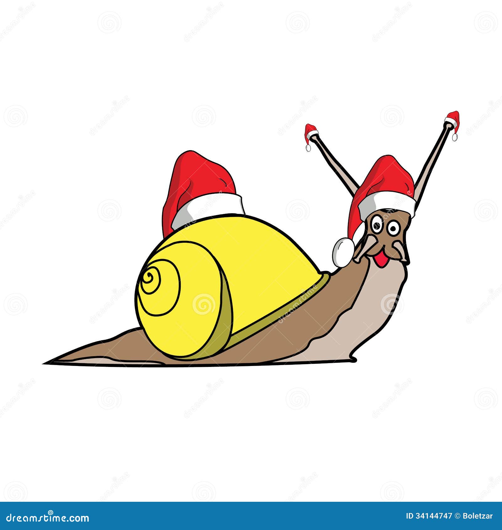 Christmas Snail Royalty Free Stock Photography - Image 