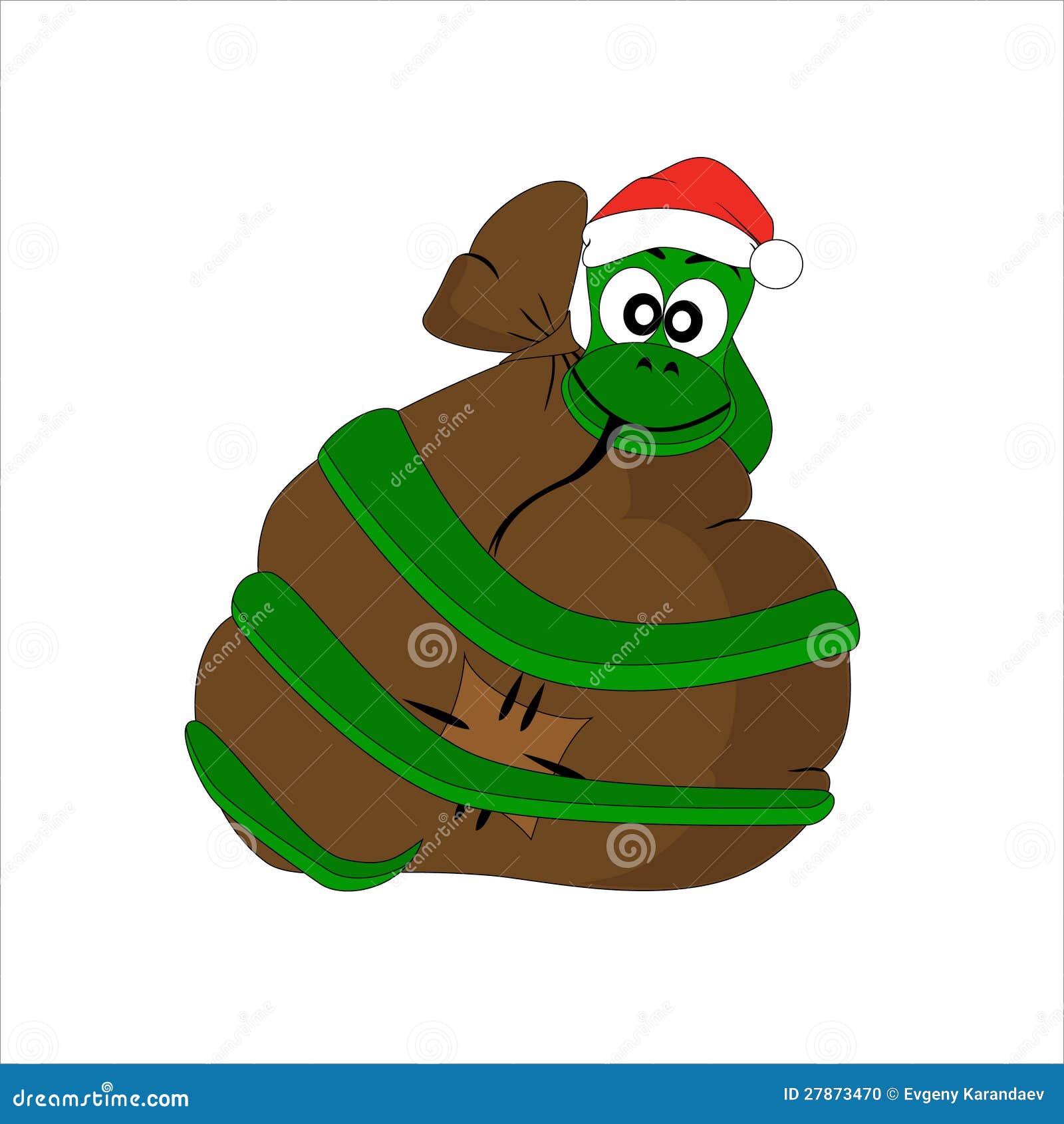 Download Christmas Snake With Gift Bag Stock Vector - Illustration ...