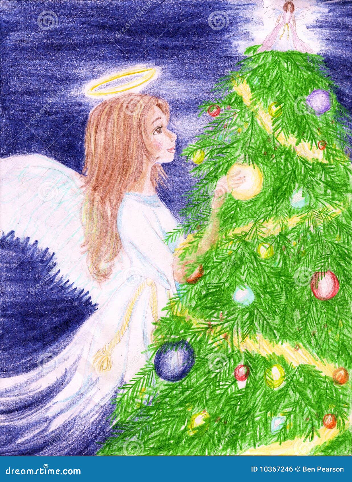 Christmas Snow Angel stock illustration. Illustration of heavenly
