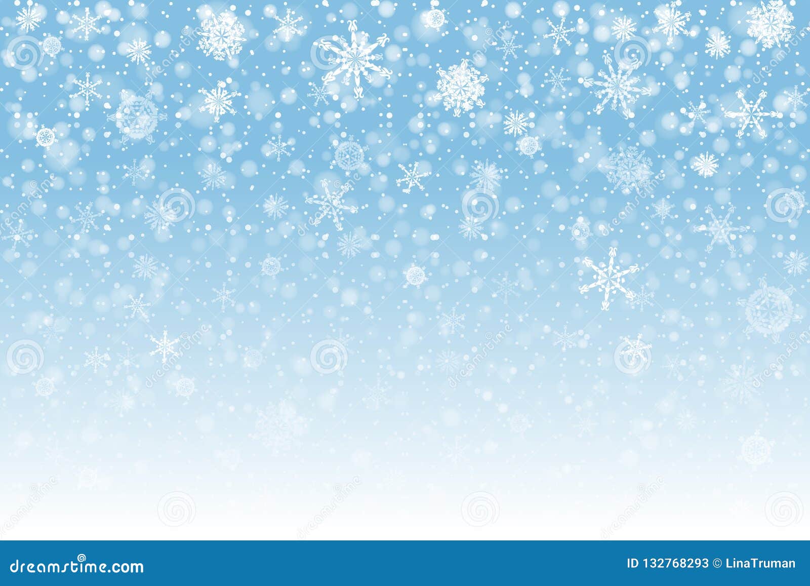 christmas snow. falling snowflakes on light background. snowfall