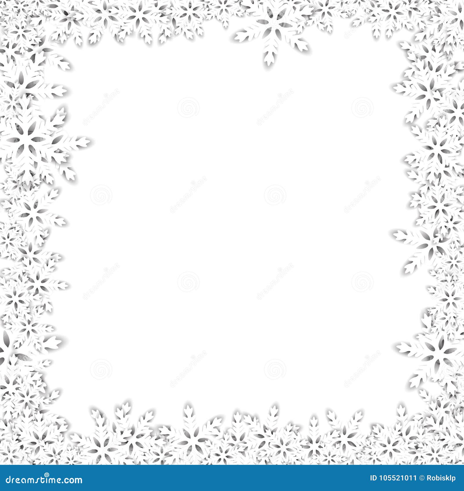 Christmas Snowflake Frame stock vector. Illustration of