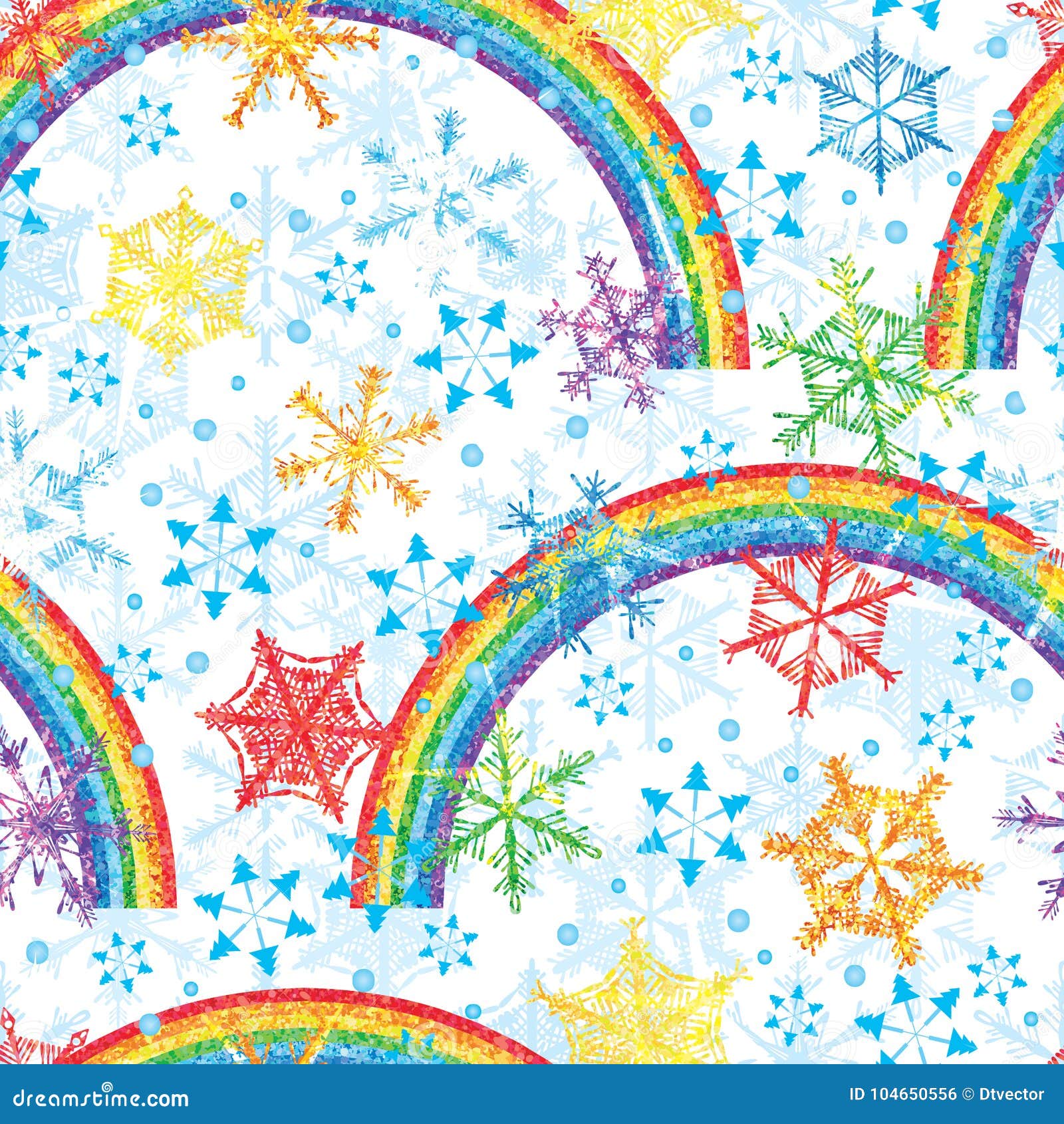 Download Christmas Snowflake Rainbow Glitter Seamless Effect Stock ...