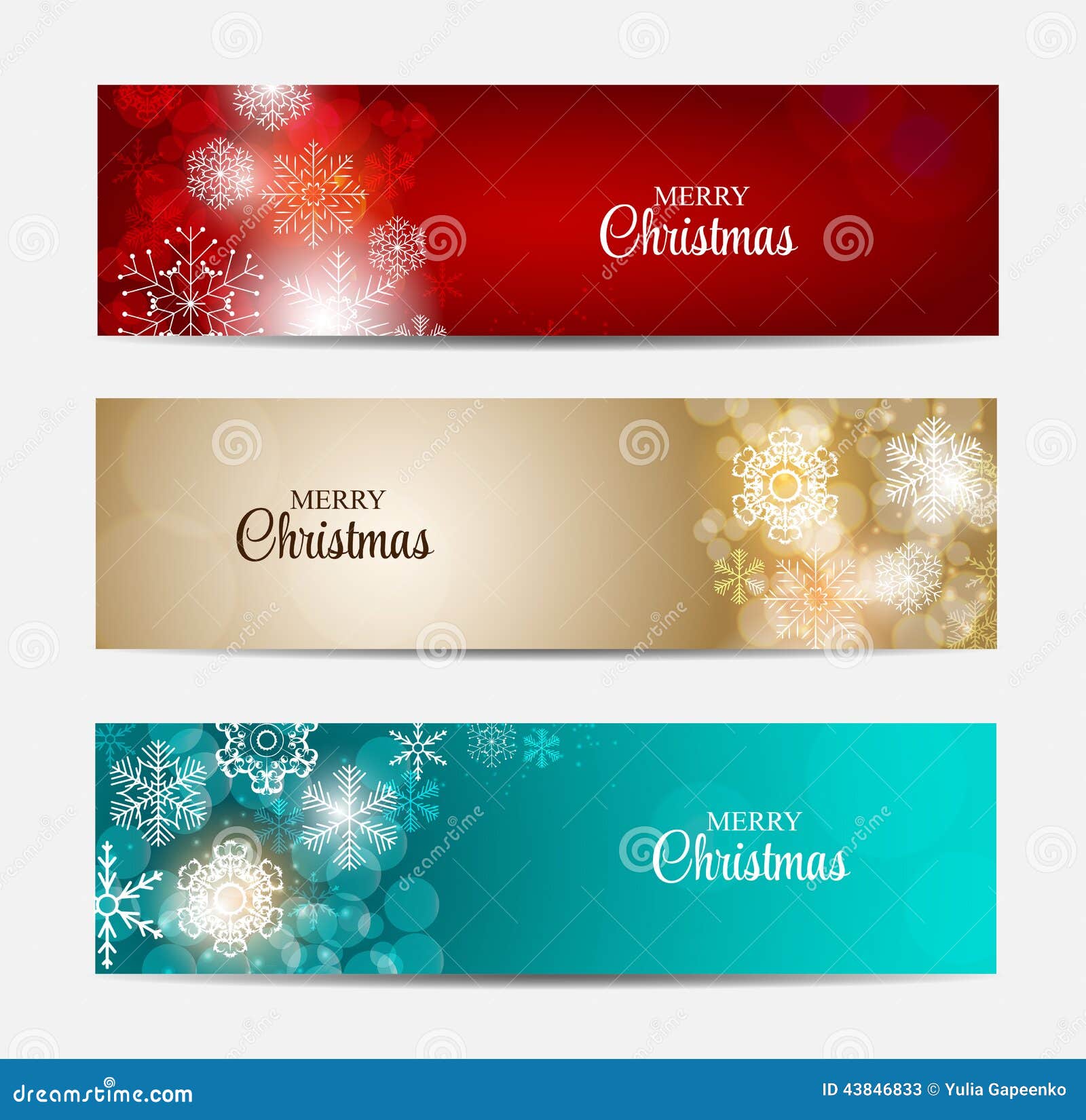 Christmas Snowflakes Website Header and Banner Set Stock Vector ...