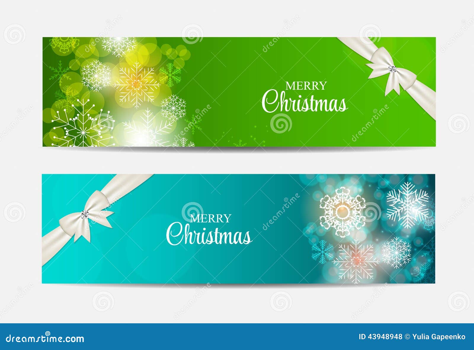 Christmas Snowflakes Website Header and Banner Set Stock Vector ...