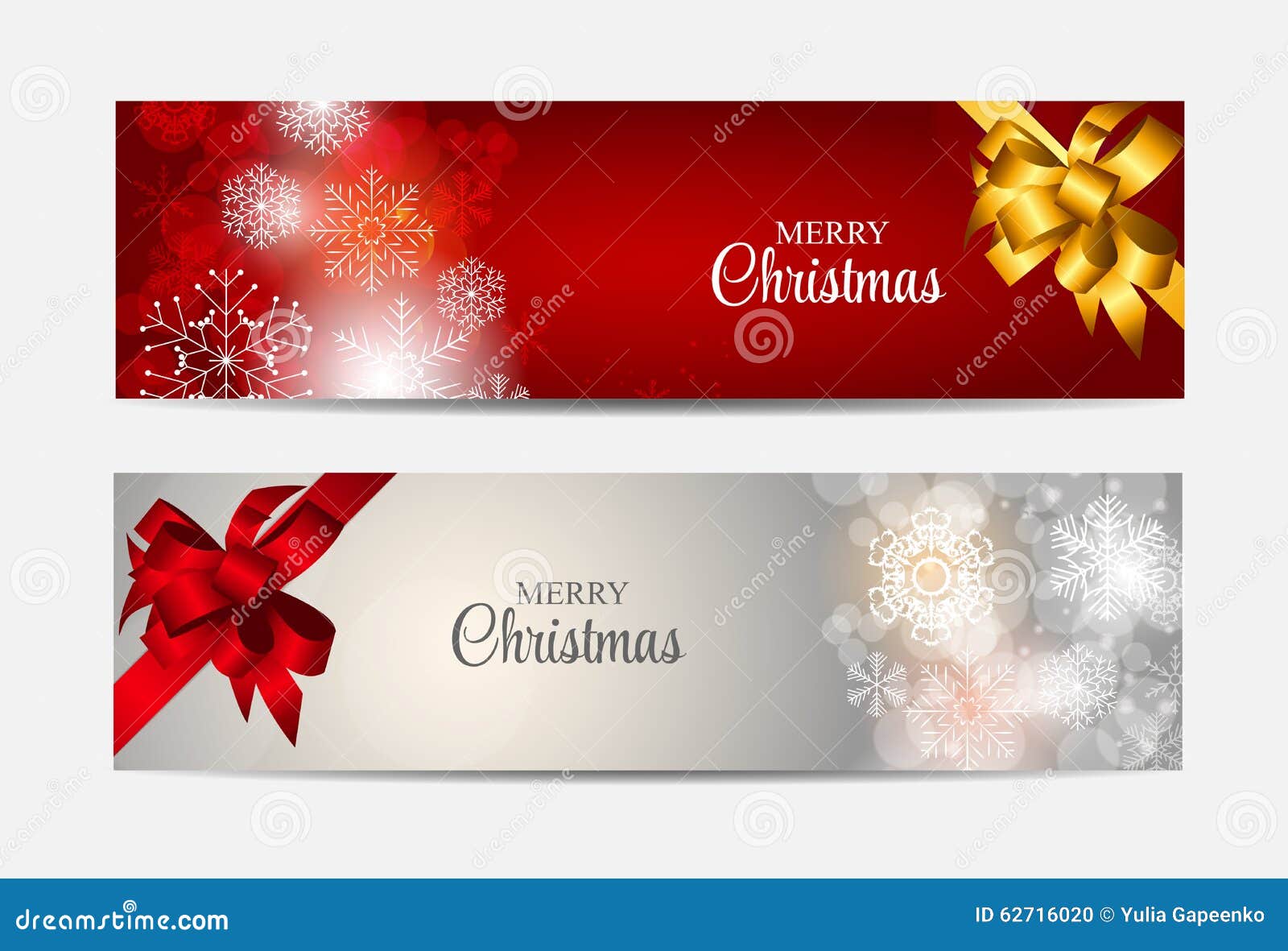 Christmas Snowflakes Website Header and Banner Set Stock Vector ...