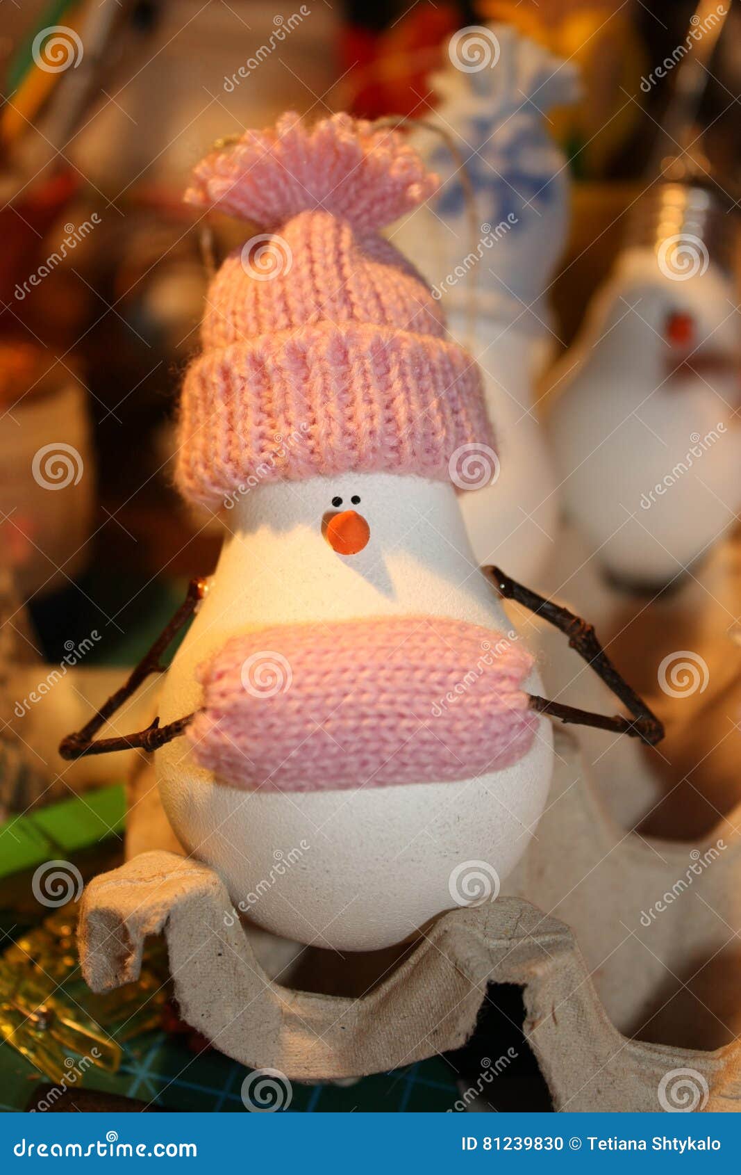 Christmas Snowman stock photo. Image of ornament, winter - 81239830