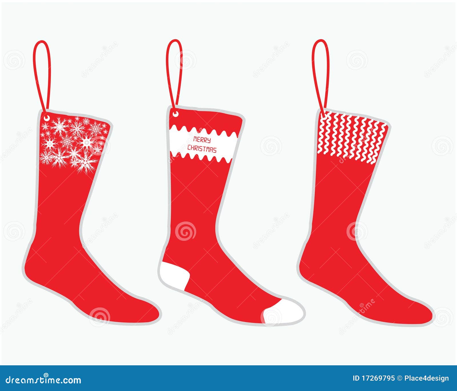 Christmas sock stock vector. Illustration of snowflake - 17269795