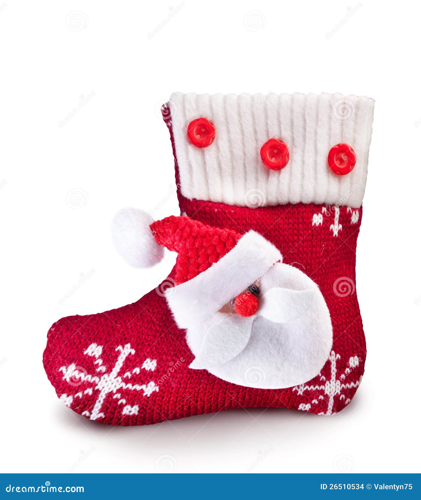 Christmas Sock with Santa Claus. Stock Photo - Image of holiday ...