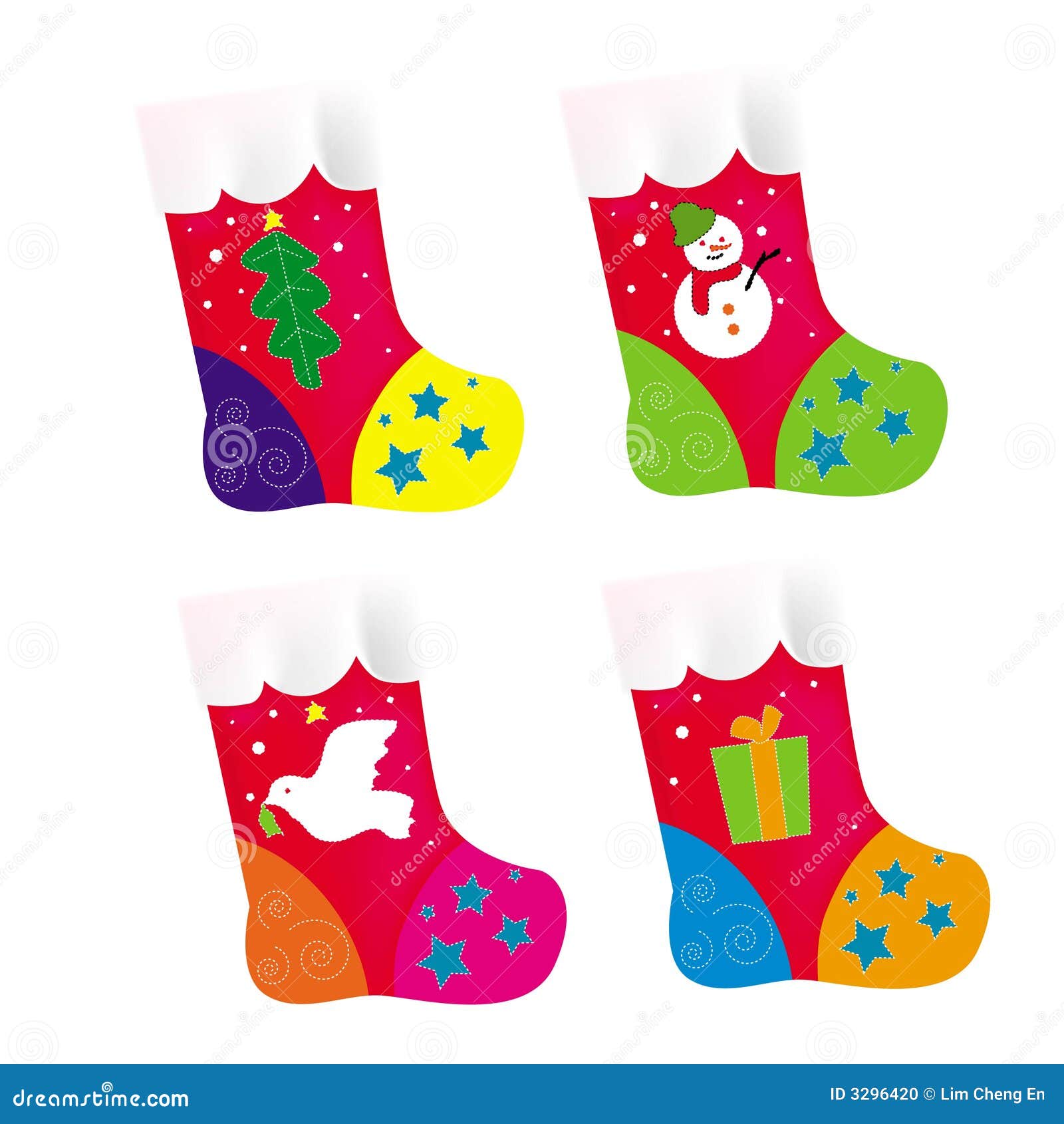 Christmas socking stock vector. Illustration of graphic - 3296420