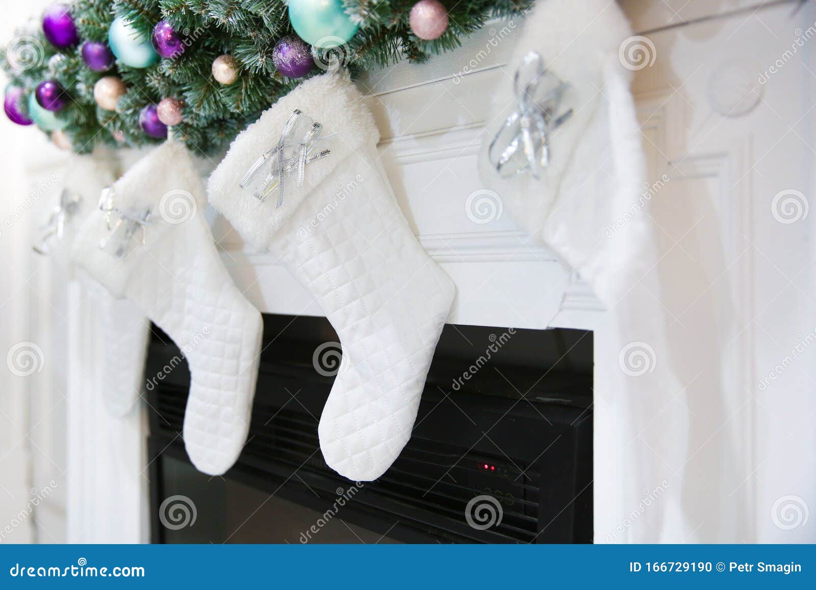Christmas Socks on the Fireplace Stock Photo - Image of christmas ...