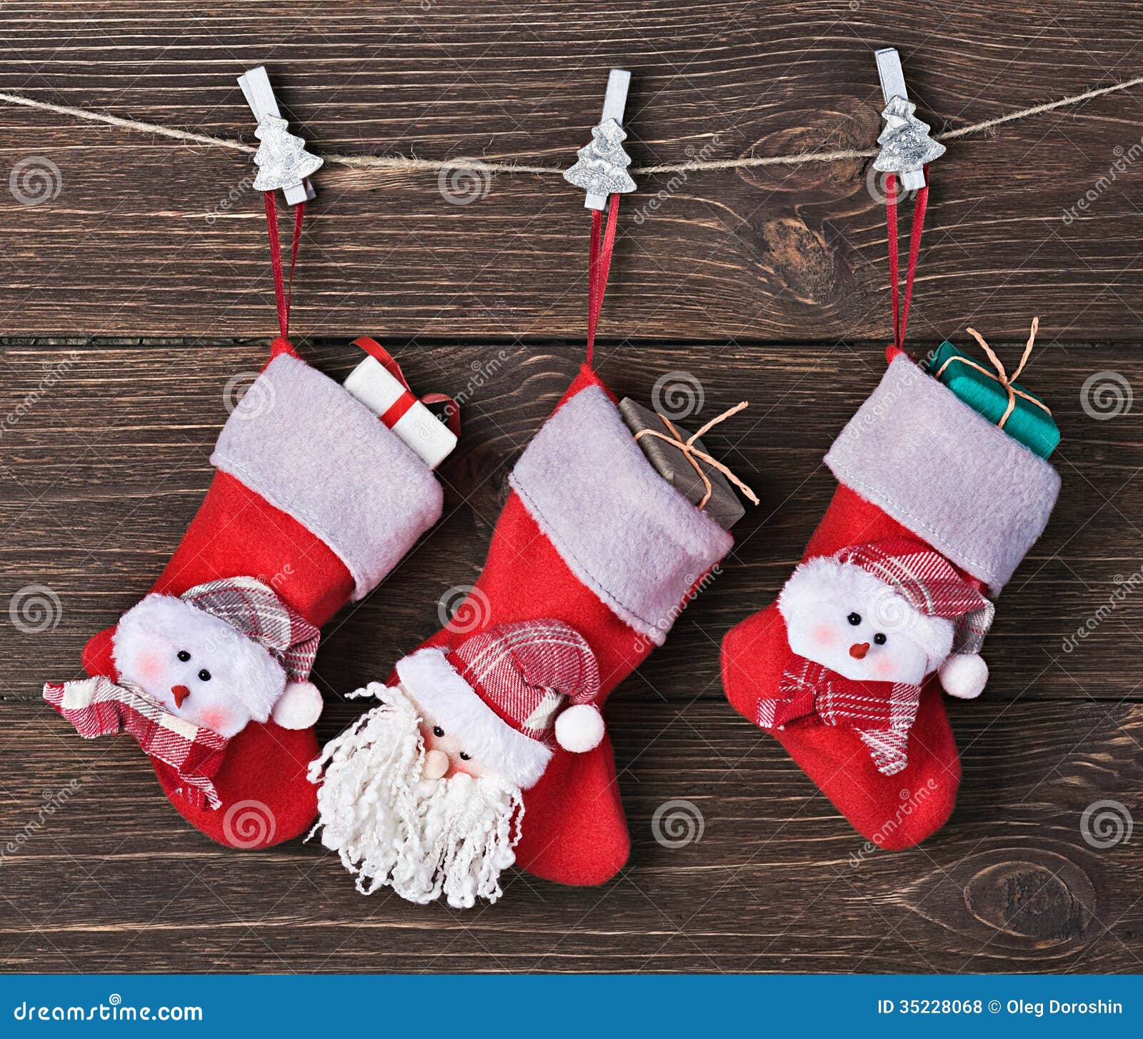 Christmas Socks With Gifts Hanging Stock Photo Image of presents Socks Hanging Christmas