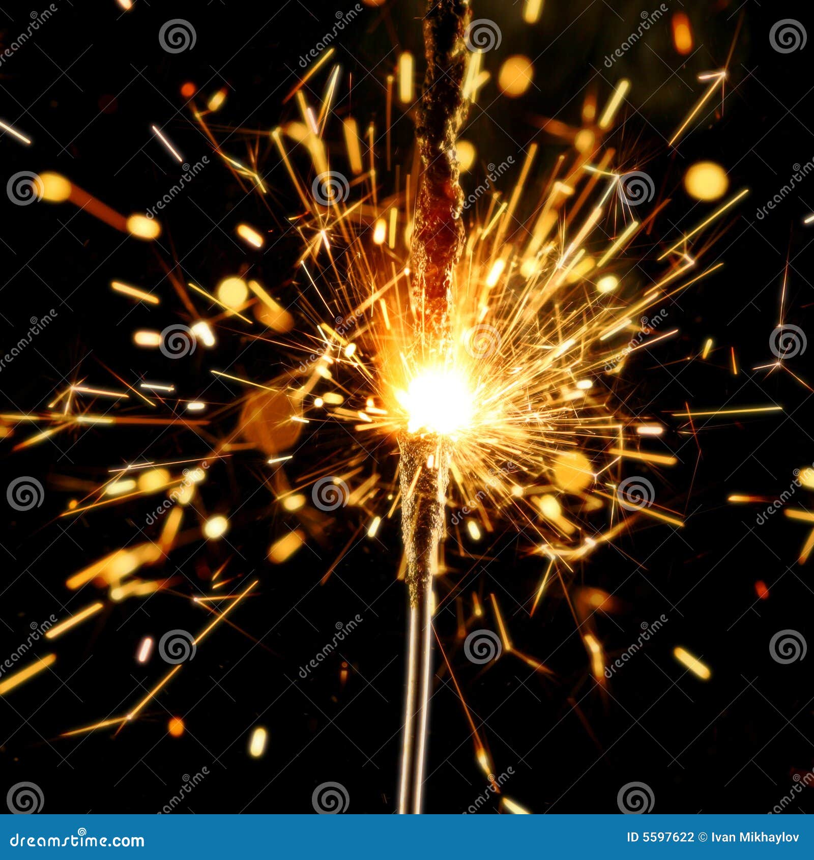 Christmas sparkler stock photo. Image of firework, party 5597622