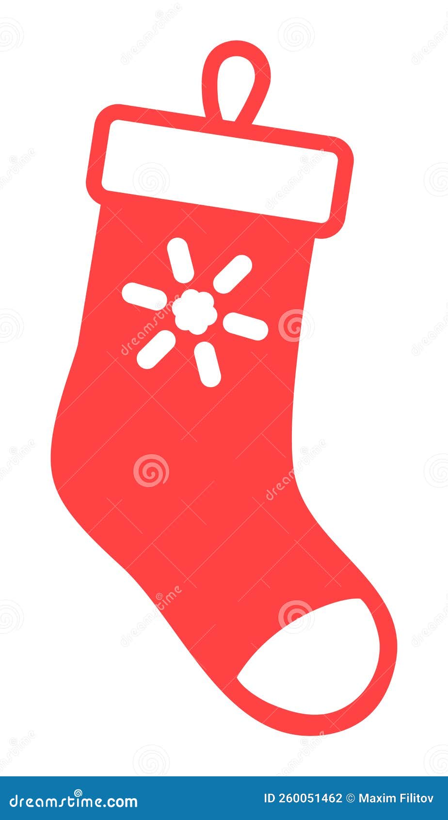 Christmas Stocking Illustration Isolated. Christmas Stocking Icon