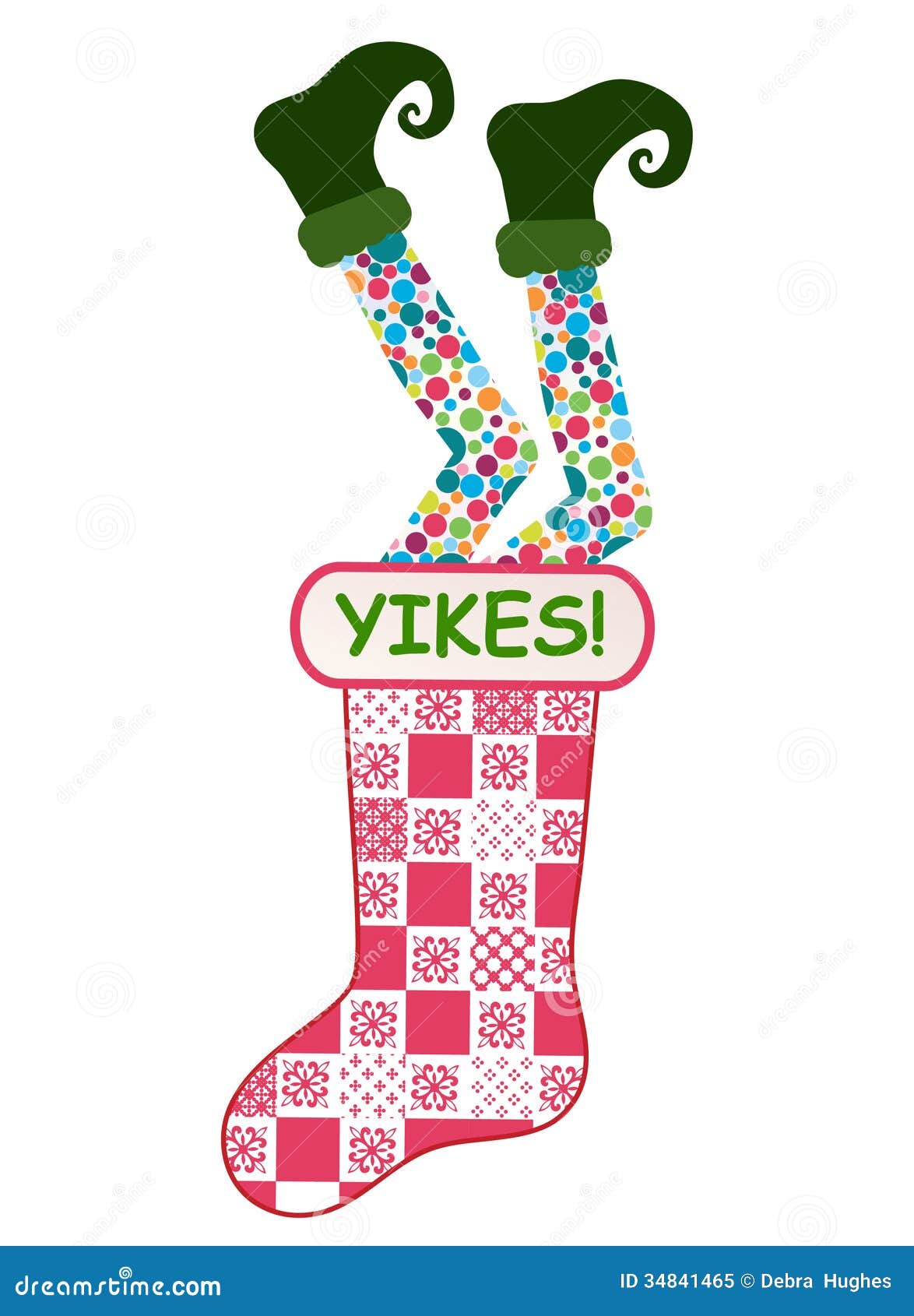 Christmas stockings Funny stock vector. Illustration of clipart - 34841465