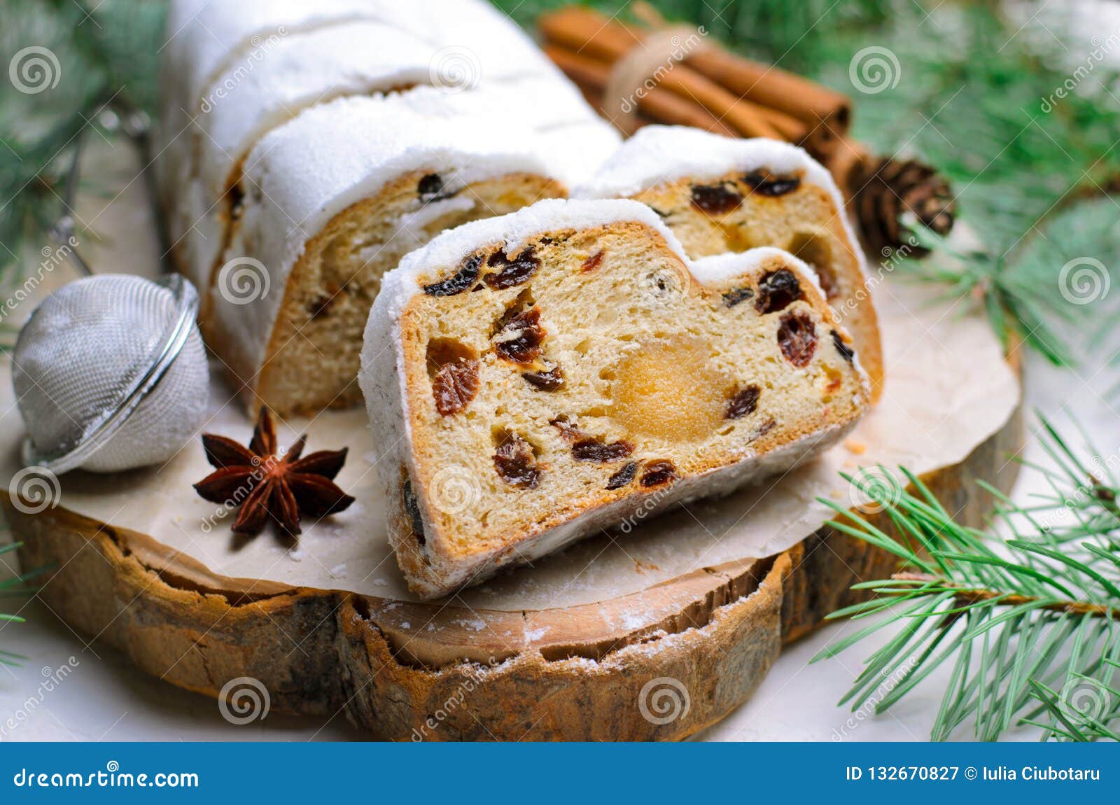 Christmas Stollen,Traditional Fruit Loaf Cake, Festive ...