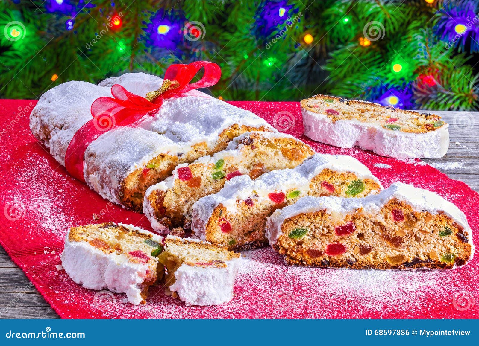 Christmas Stollen, Traditional German Christmas Cake with Dried Stock