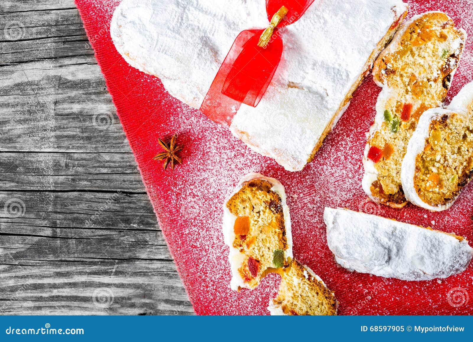 Christmas Stollen, Traditional German Christmas Cake with Dried Stock
