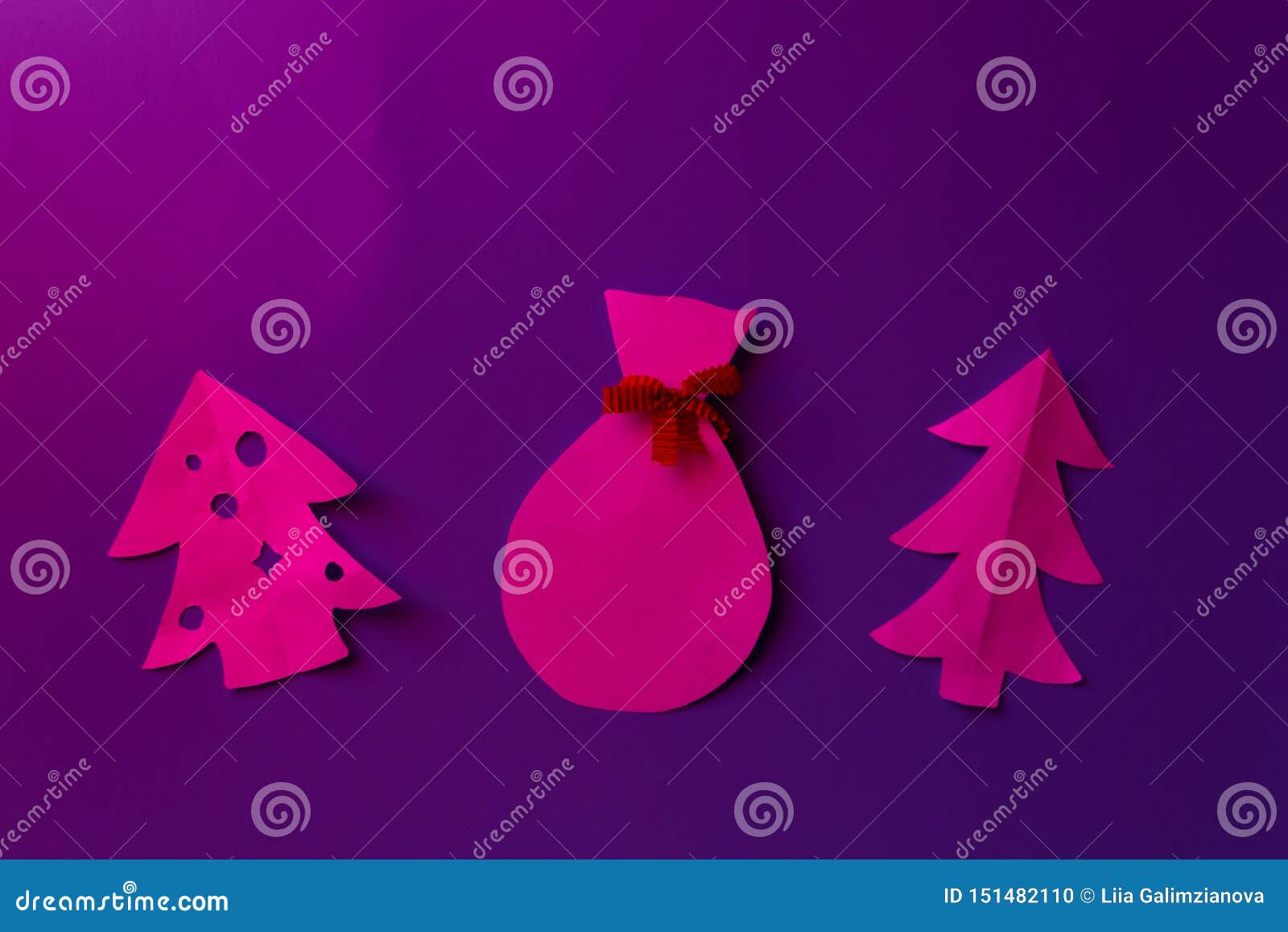 Christmas Stuff Made from Paper Stock Photo Image of greeting, santa