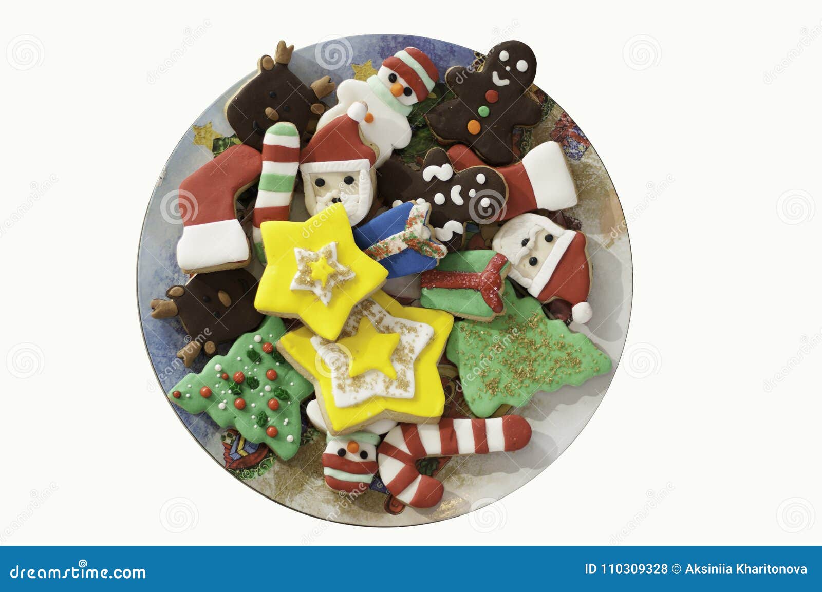 Download Christmas Style Decorated Colorful Cookies Stock Image of decor colorful