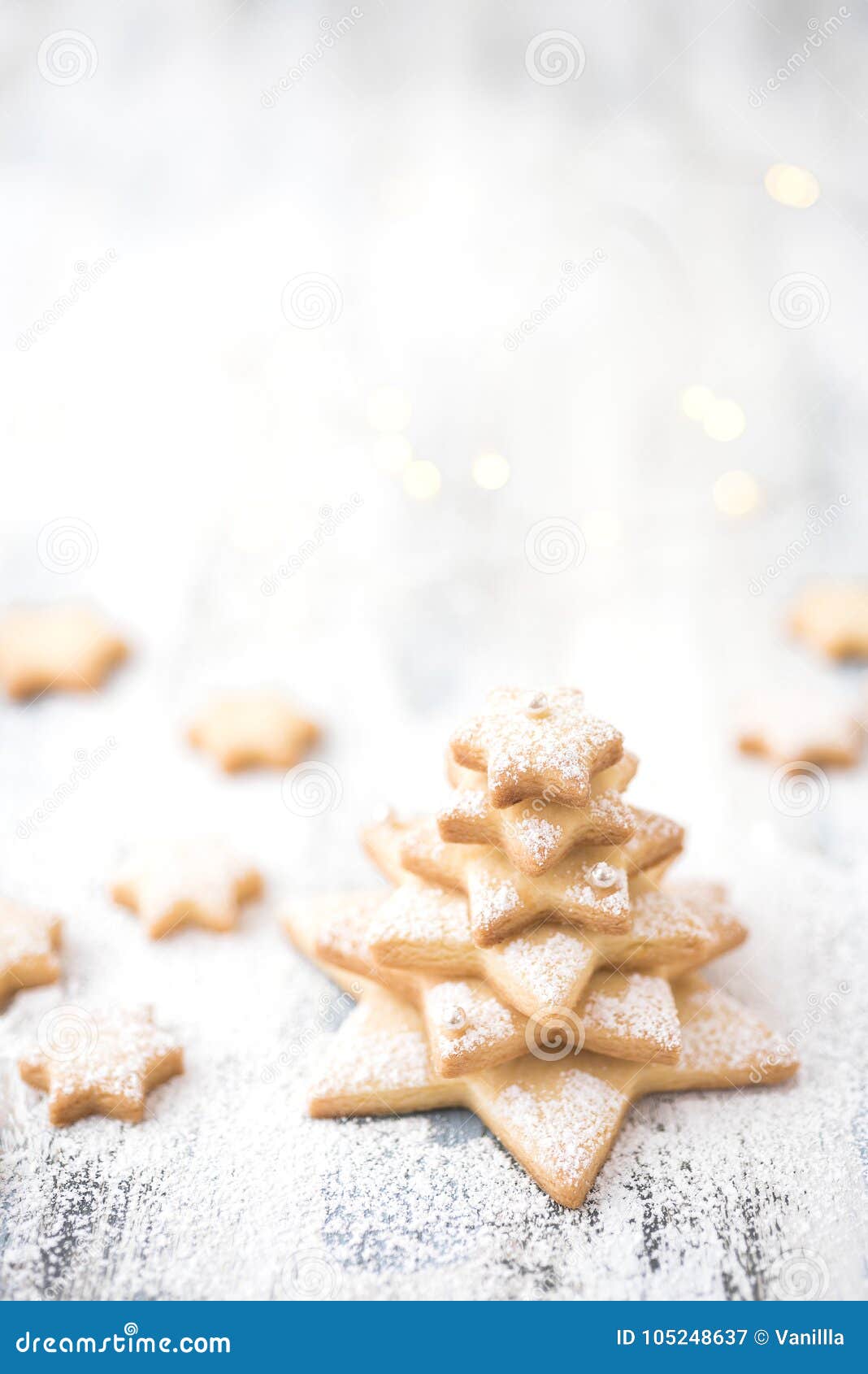 Christmas Sugar Star Cookies Stock Image - Image of baked, baking ...