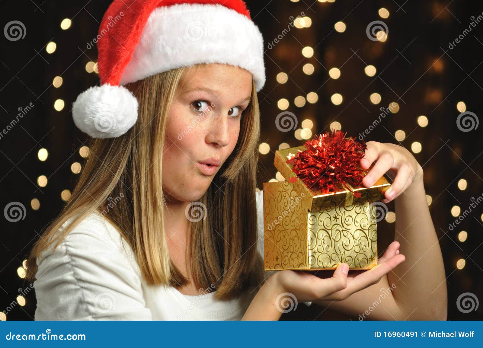 Christmas Surprise Opened! stock image. Image of bright - 16960491