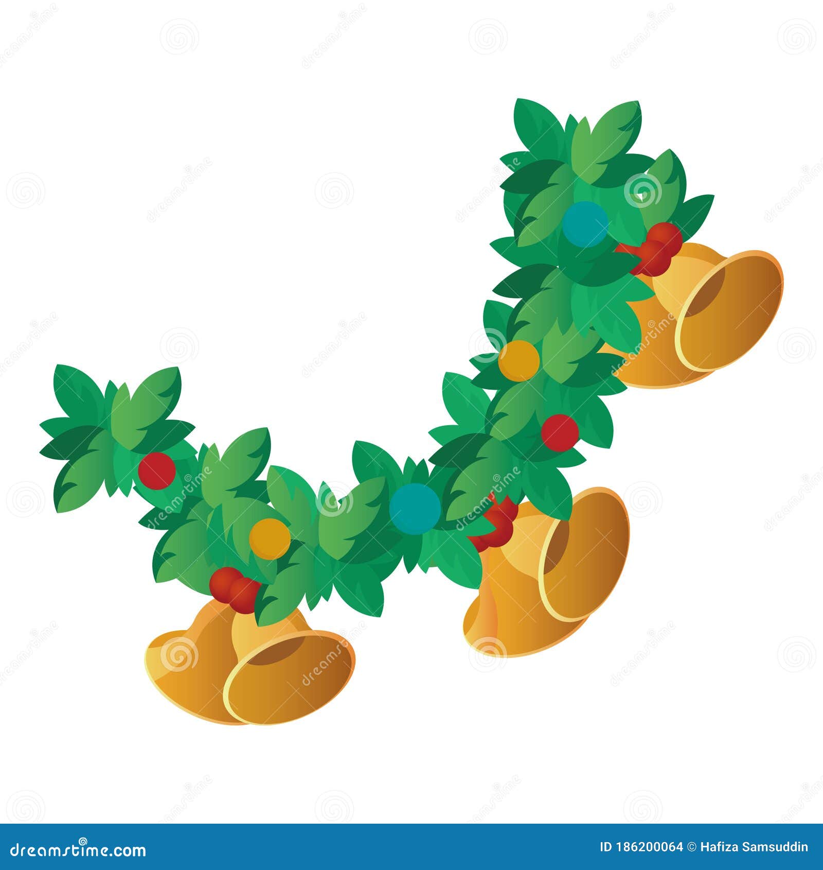 Christmas Swag. Vector Illustration Decorative Design Stock Vector