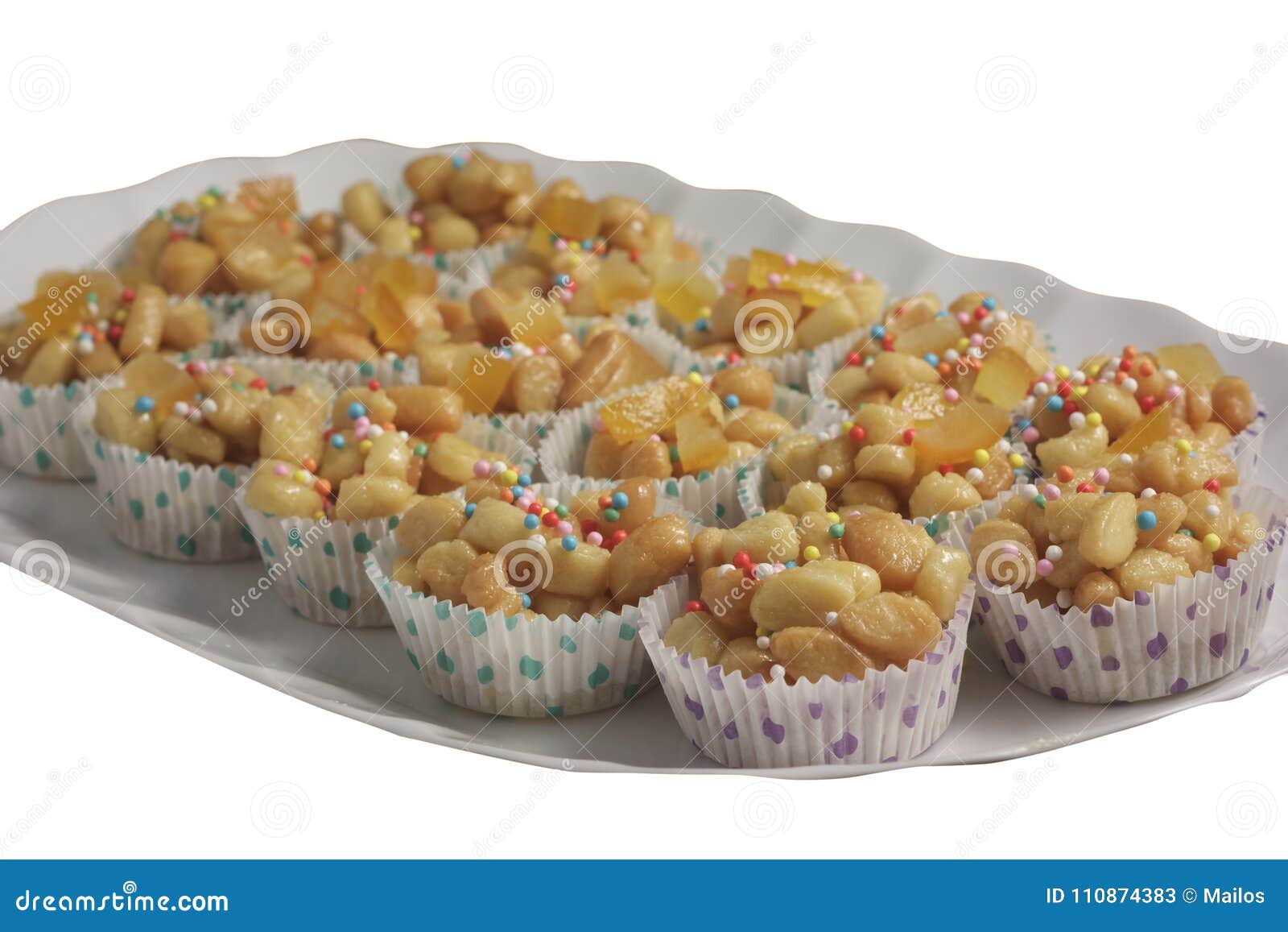 Christmas Sweets from Campania Italy on a White Background Stock Image ...