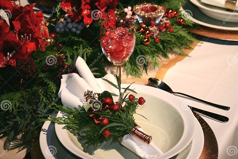 Christmas table decoration stock image. Image of drink - 1562365