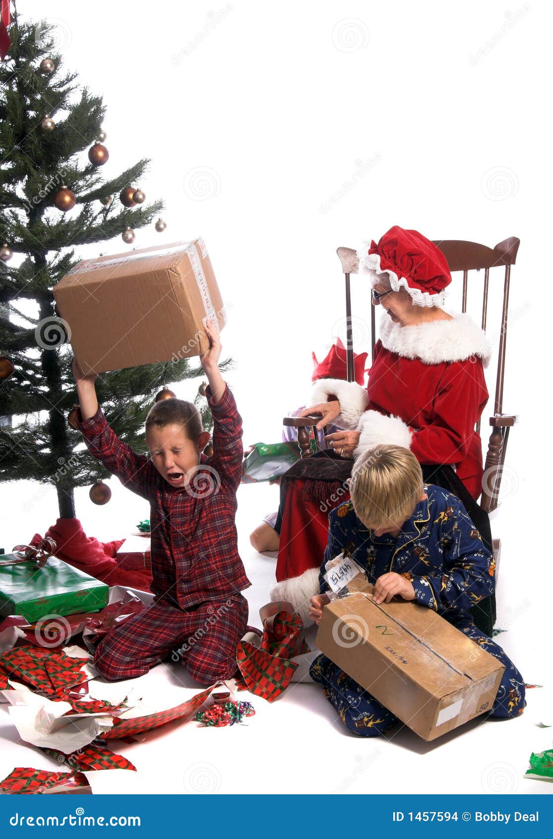 Christmas Tantrum stock photo. Image of preteen, kids