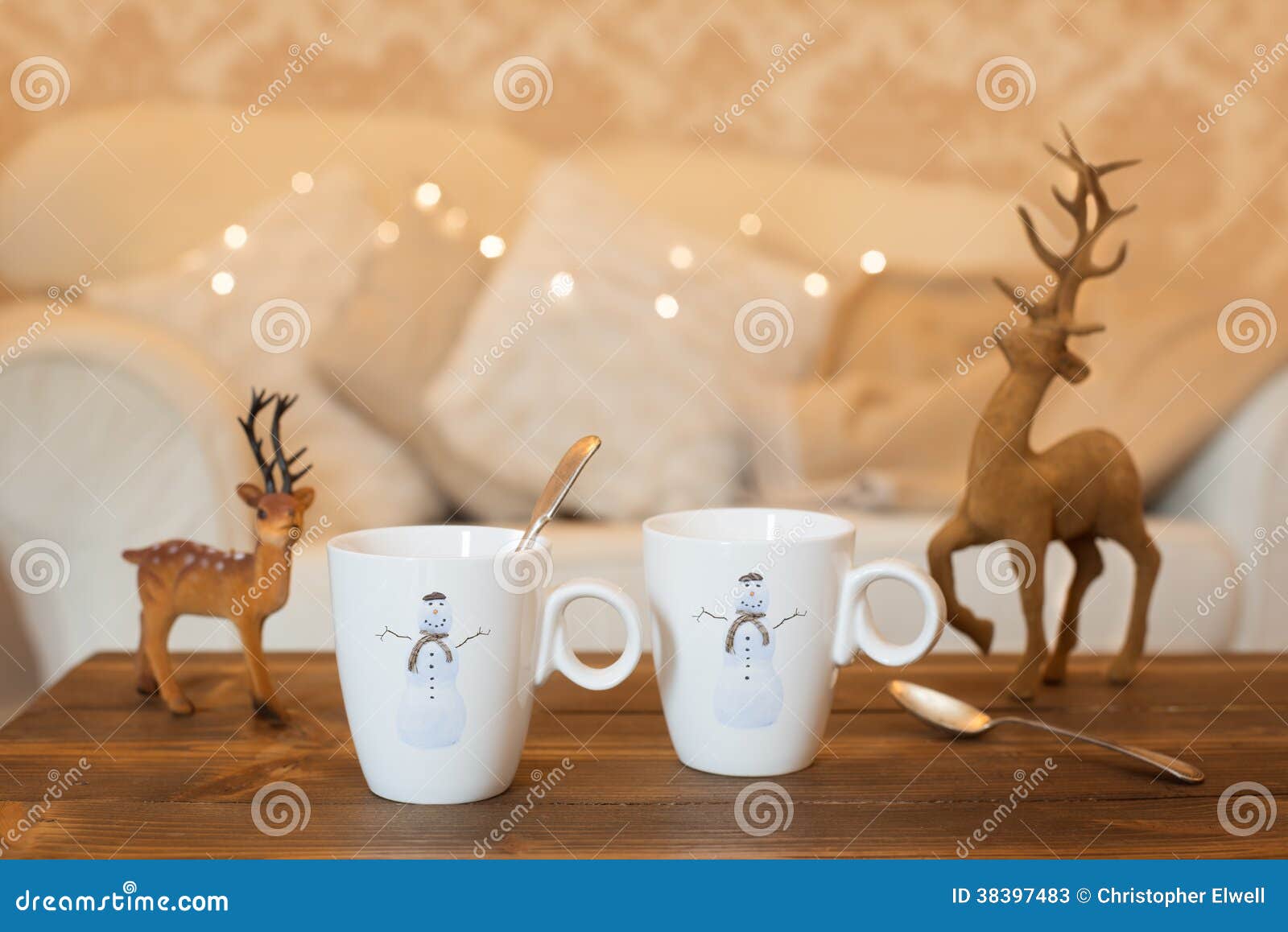 Christmas Teabreak stock image. Image of season, reindeer 38397483