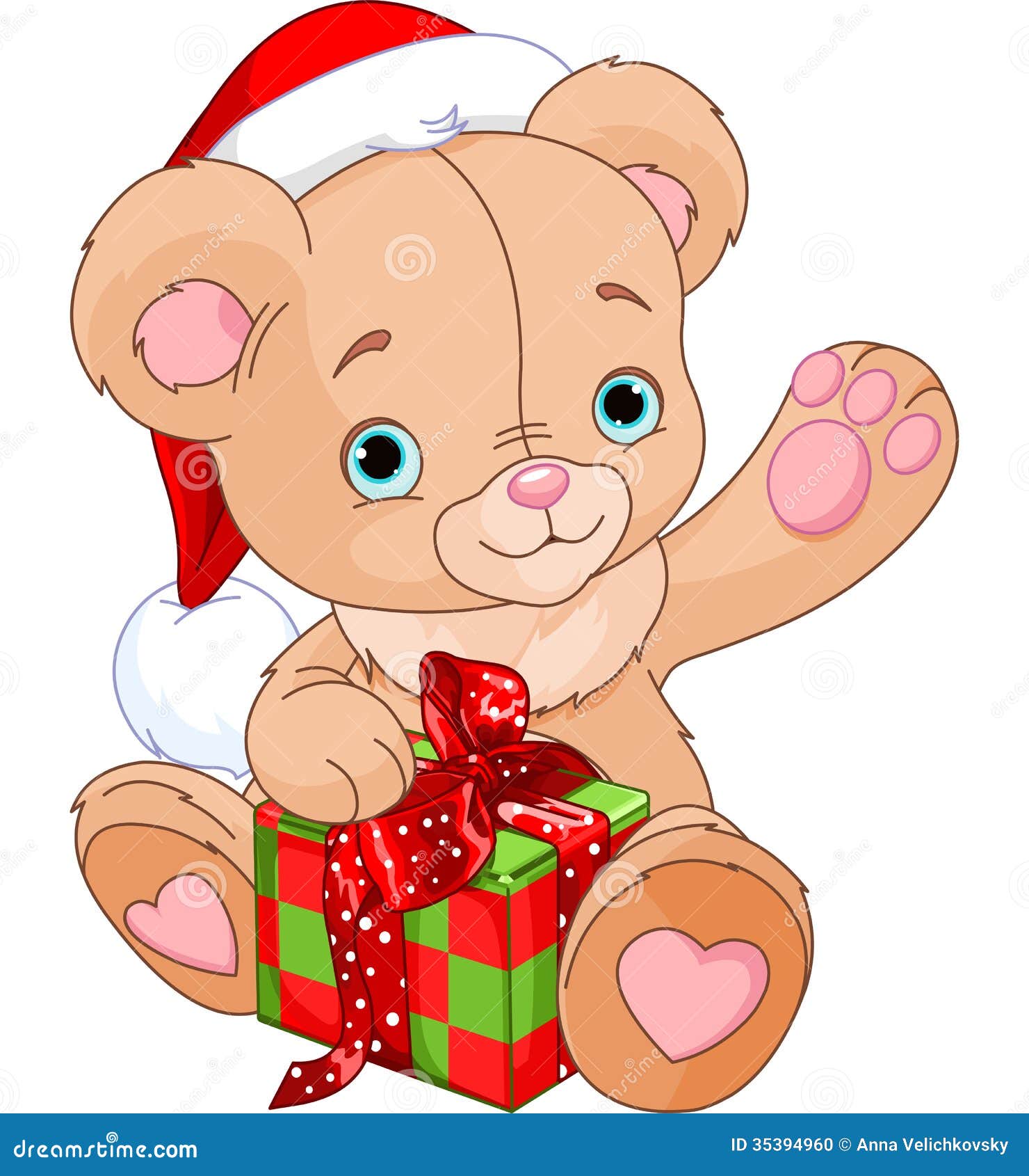 christmas teddy bear clip art