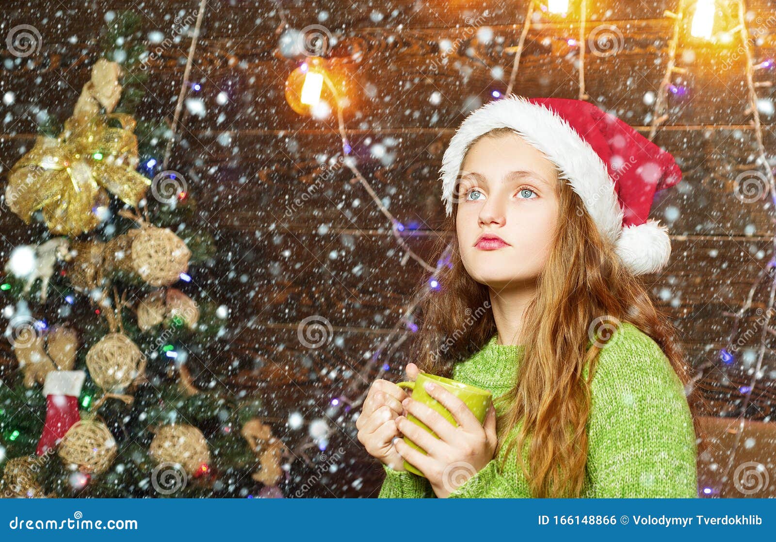 Christmas Teenager Dreams. the Morning before Xmas. Winter Kids. Cute ...