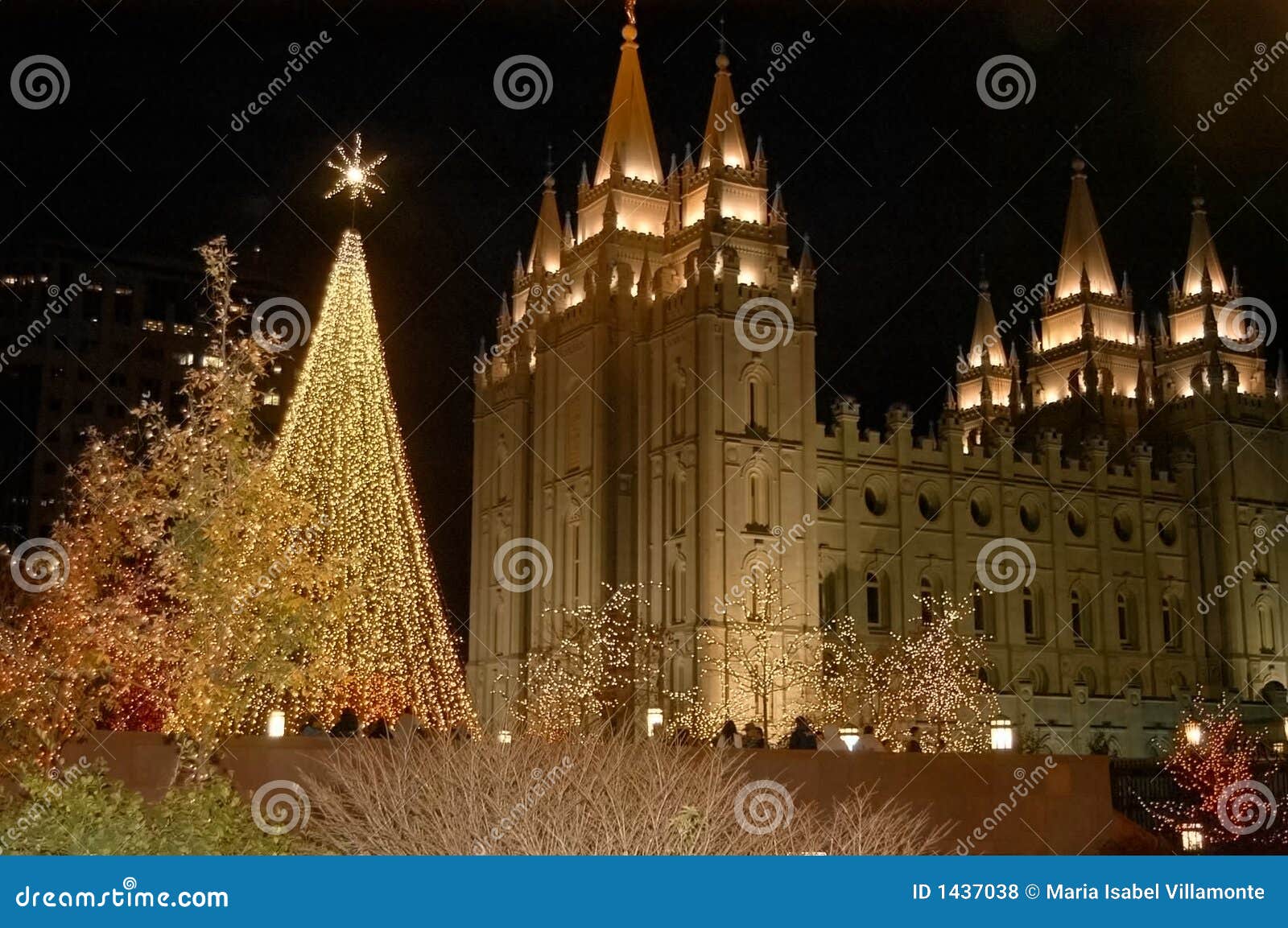 Christmas in Temple Square 2 Stock Photo - Image of holiday, church: 1437038