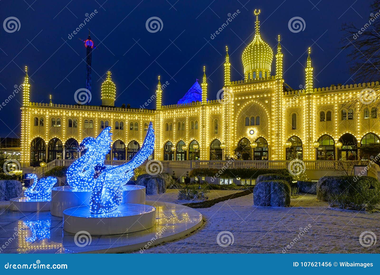 Christmas Time In Tivoli Gardens Copenhagenh Editorial Photo