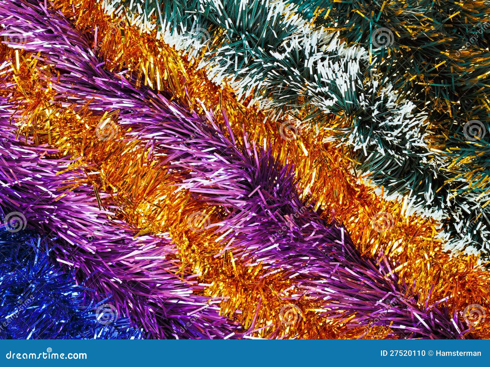 Christmas Tinsel Multicolored Decoration Stock Photo Image of gloss