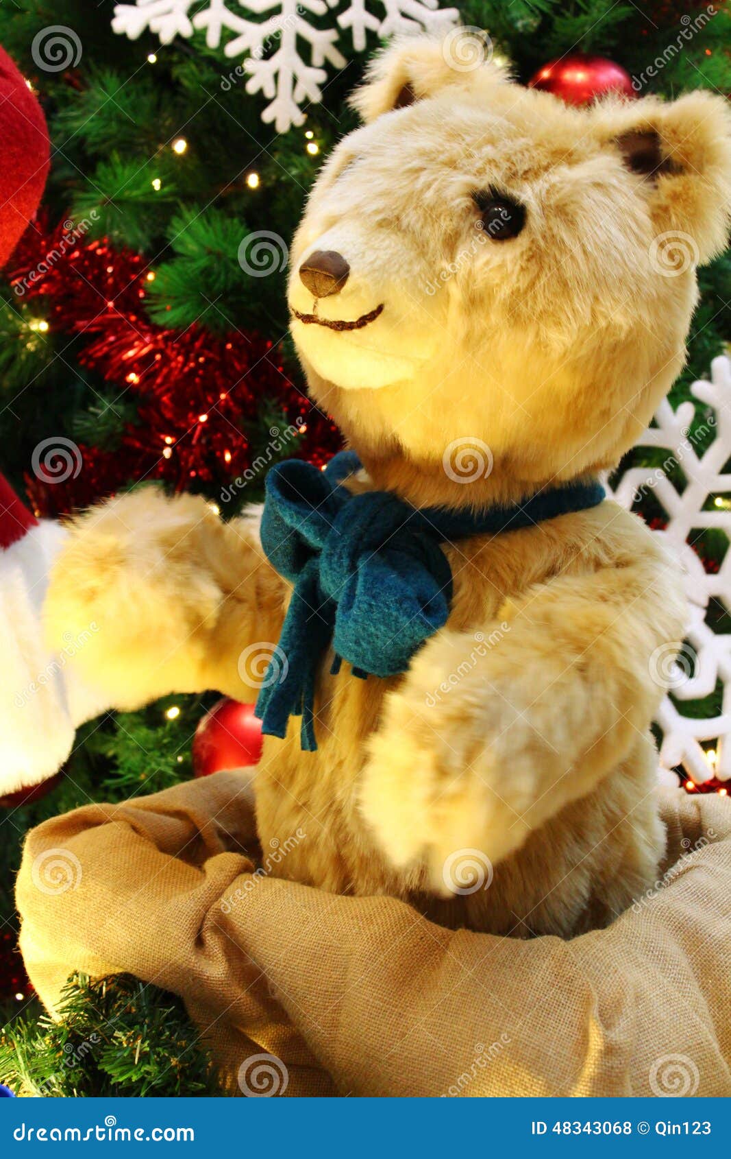 Christmas Toy bear stock photo. Image of mall, soft, christmas 48343068