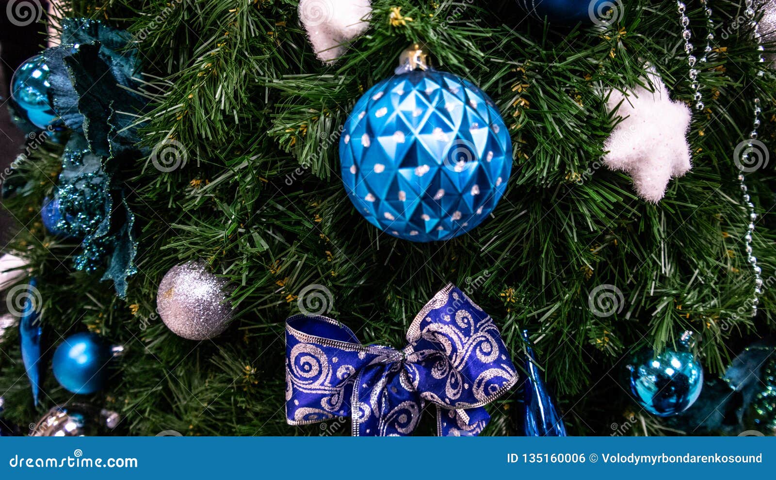 Christmas Toys, Balls, Christmas Tree. Happy New Year Stock Photo ...