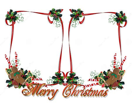 Christmas Treats Border Double Stock Illustration - Illustration of ...