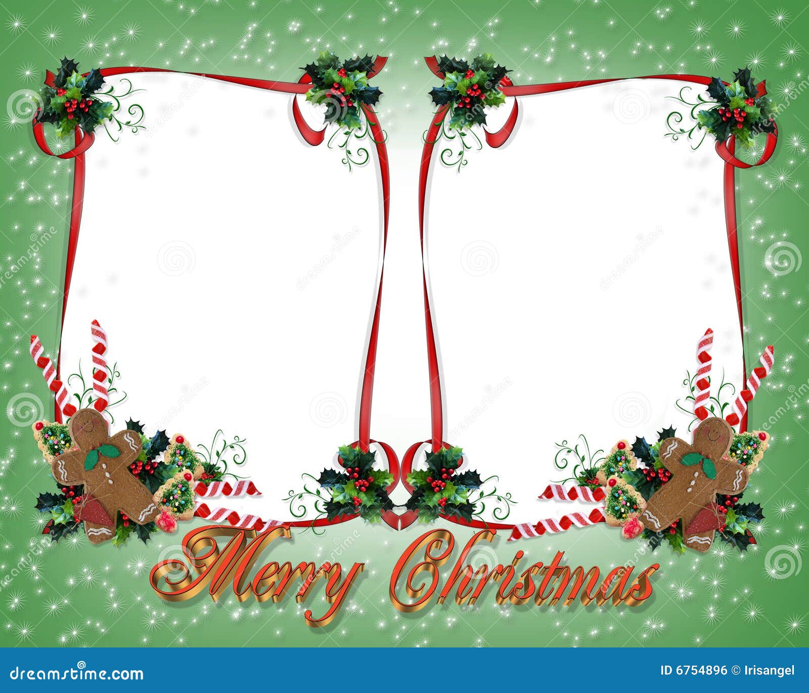 Christmas Treats Border Double Stock Illustration - Illustration of ...