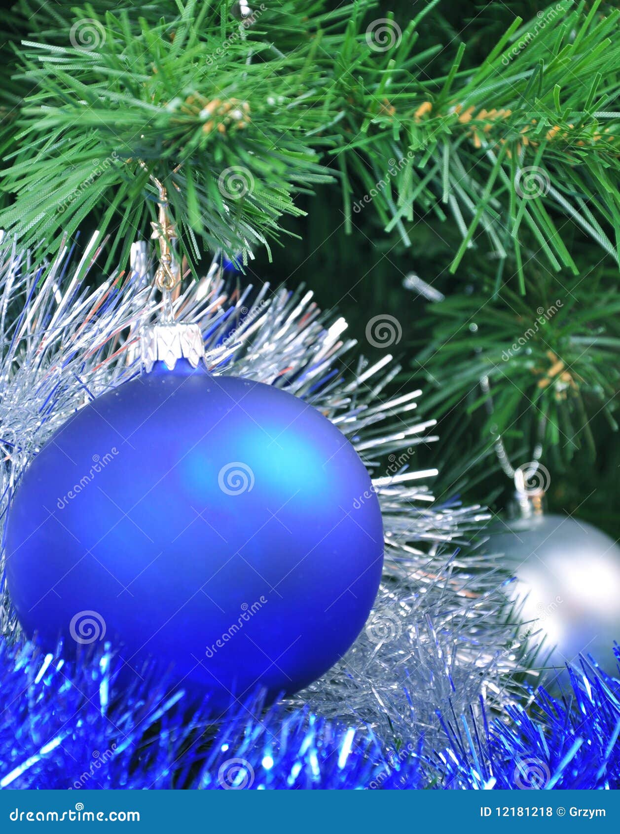 Christmas tree stock photo. Image of bright, flake, hanging - 12181218