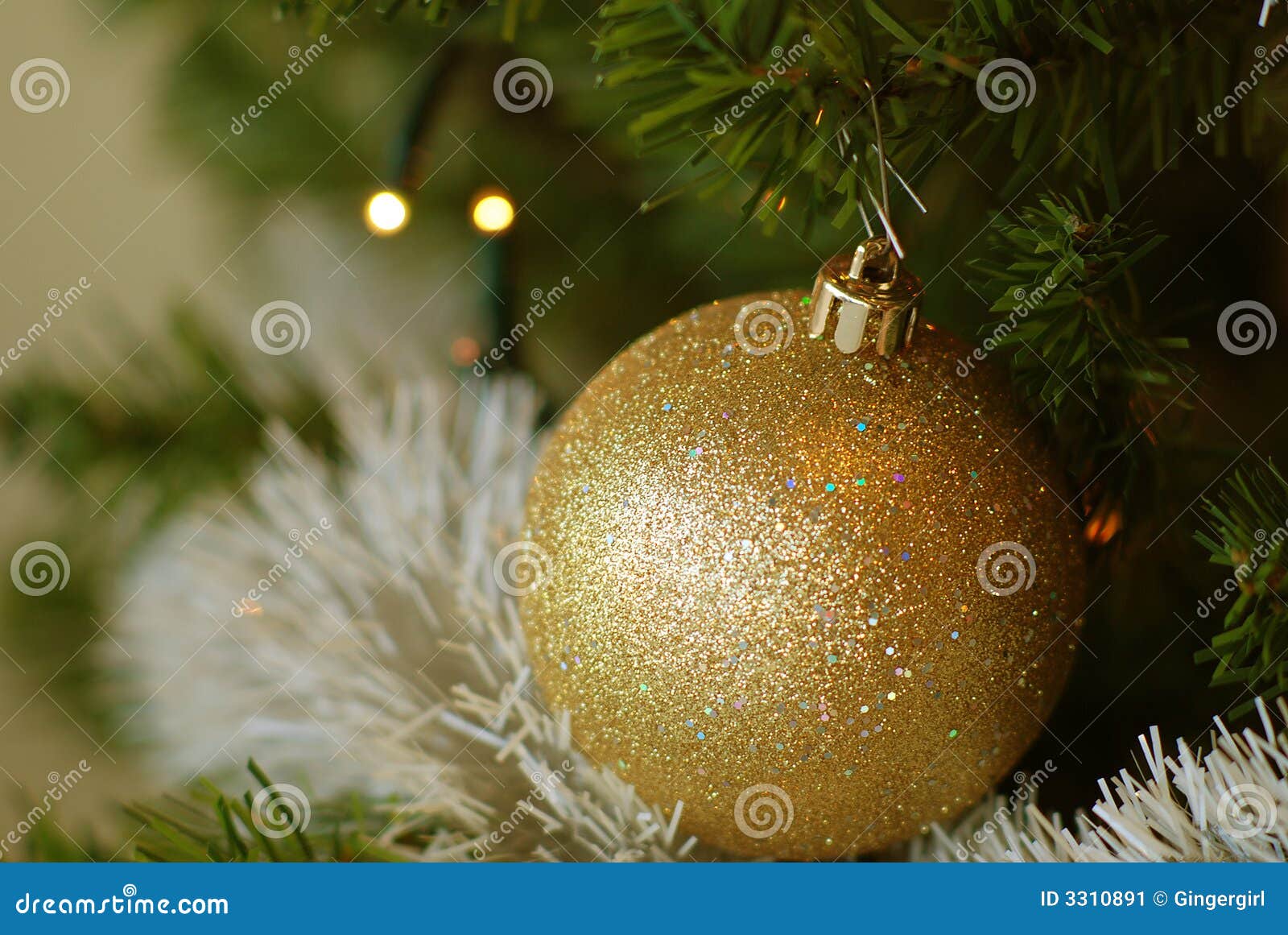 Christmas tree. Ball christmas decoration tree yellow