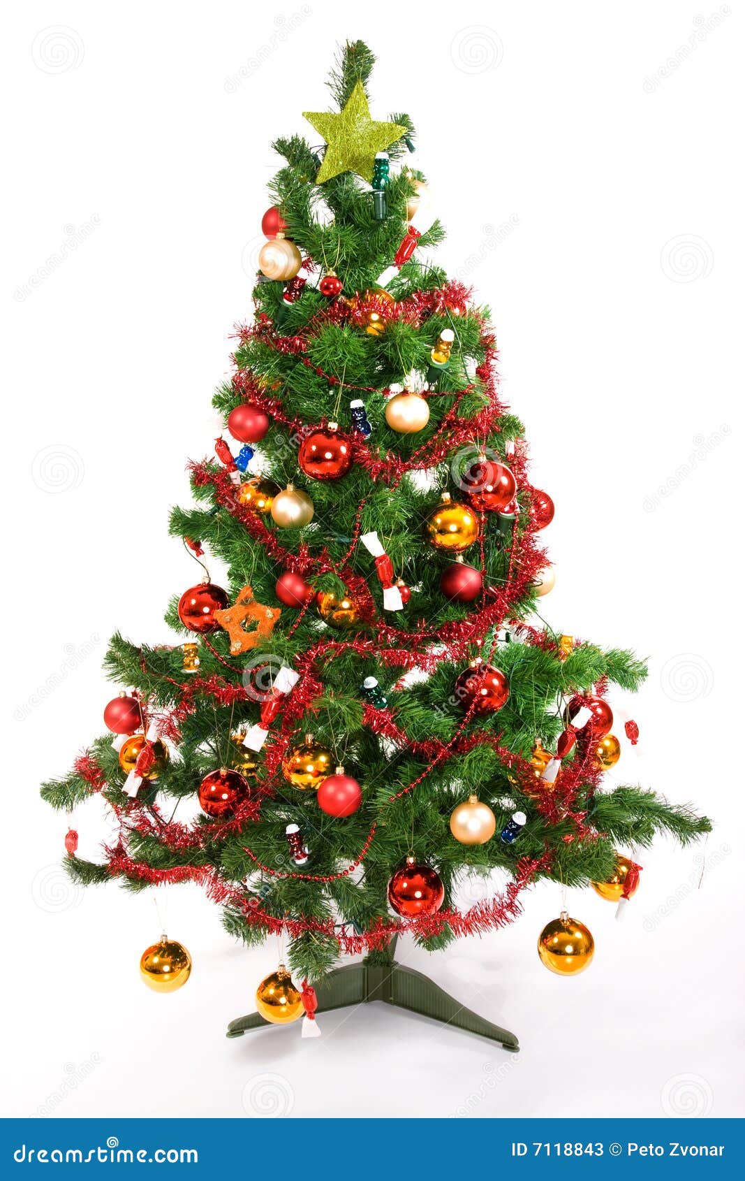 Christmas tree stock image. Image of decorations, tree - 7118843