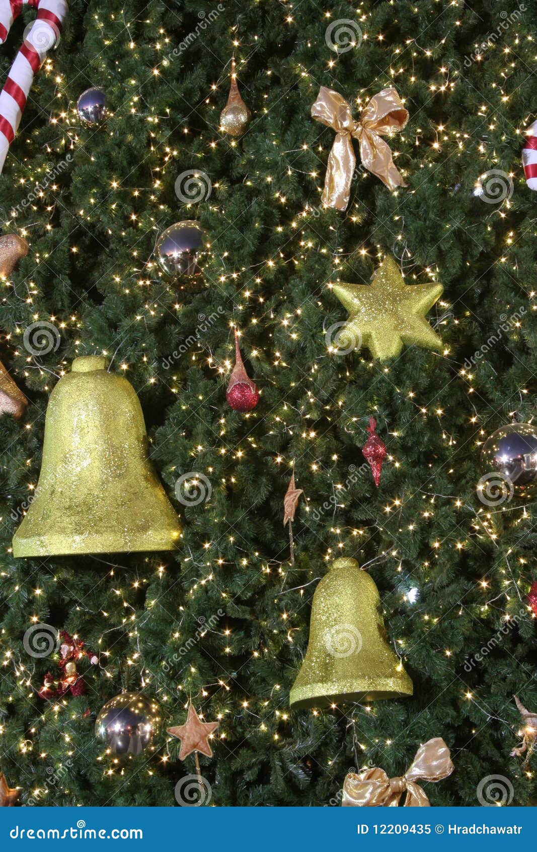 Christmas Tree accessories stock image. Image of green 12209435