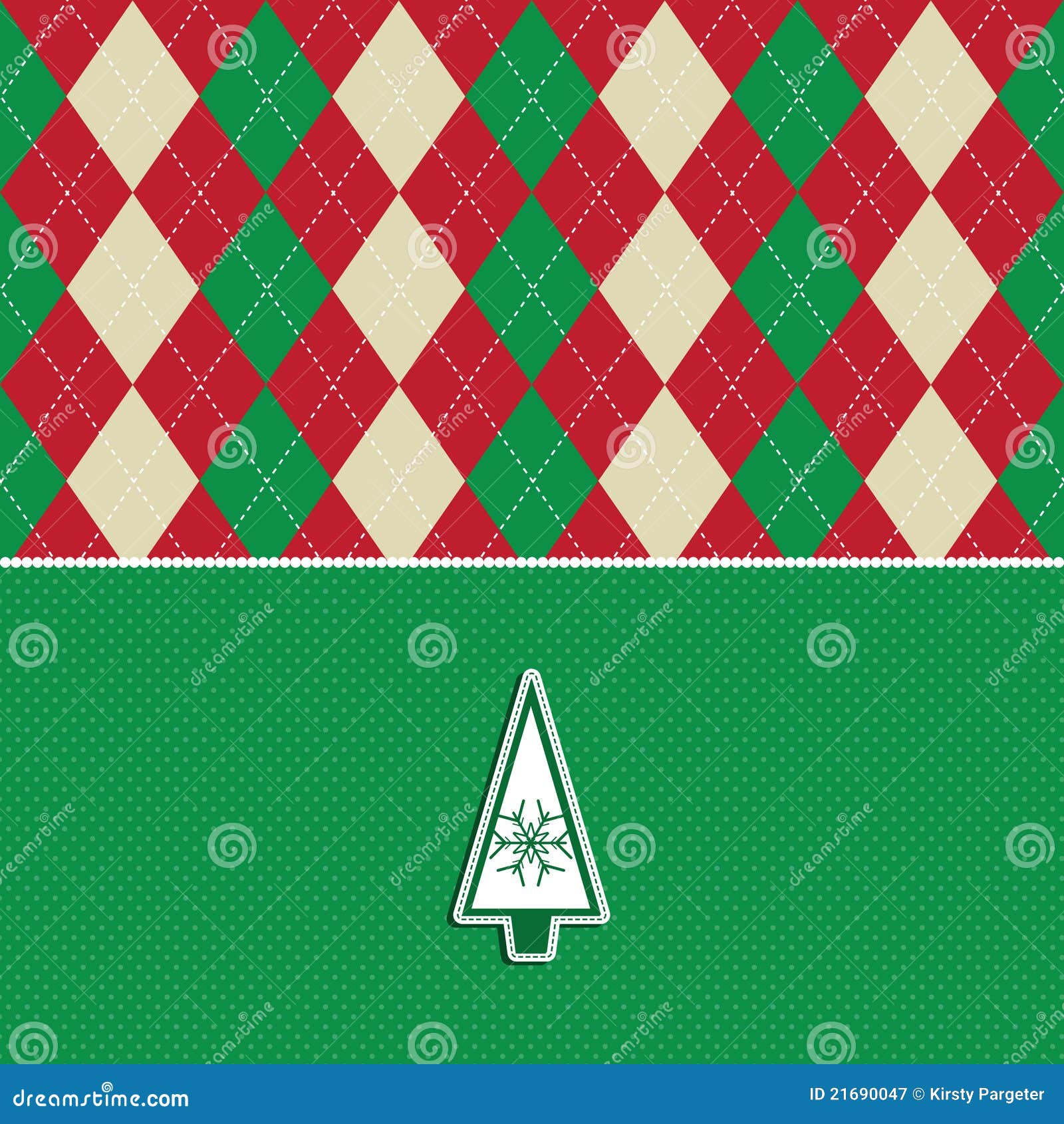 Christmas Tree Argyle Pattern Background Stock Vector - Illustration of ...