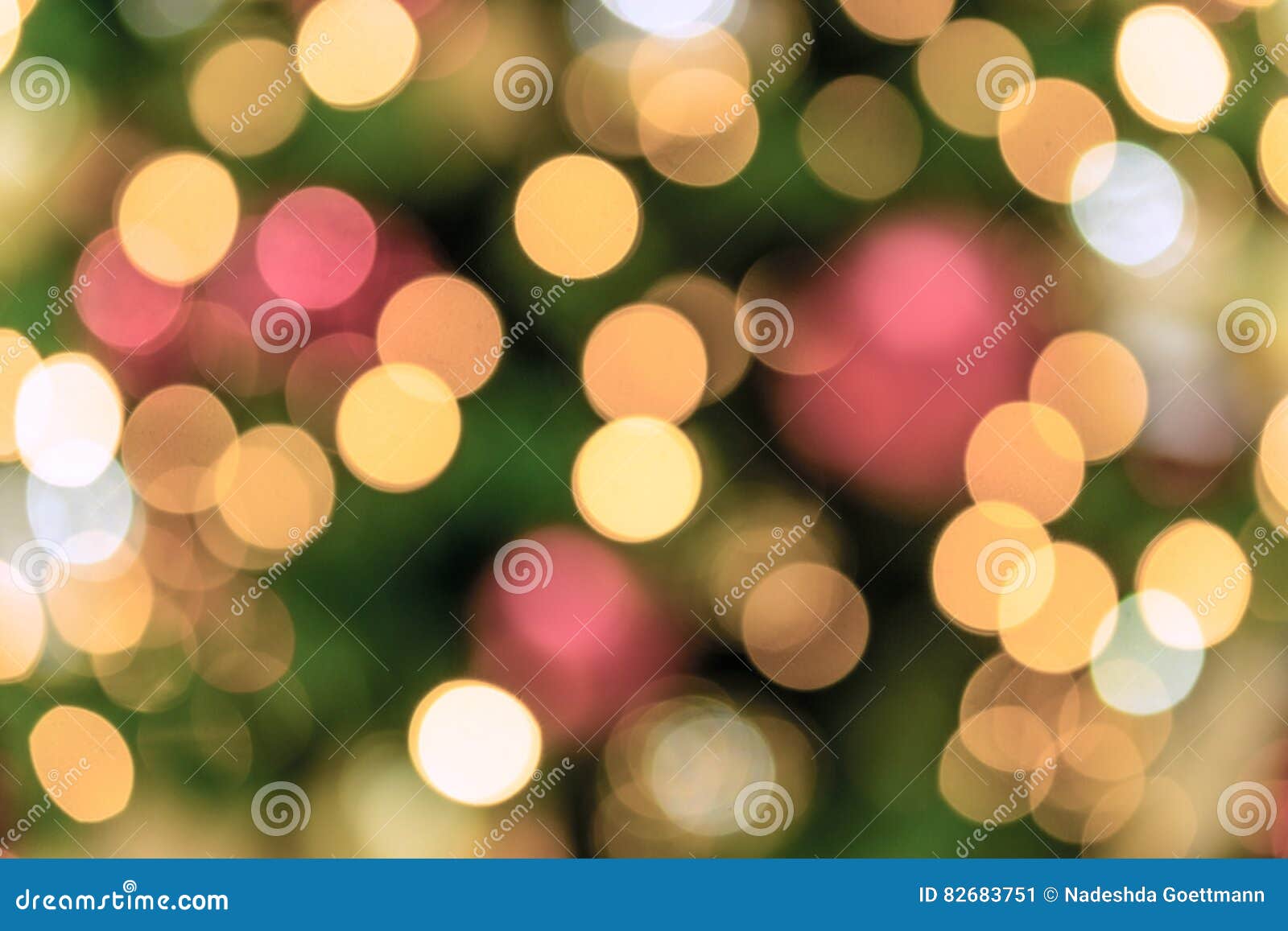 Christmas Tree Background. Bokeh Defocused Lights Stock Image - Image ...