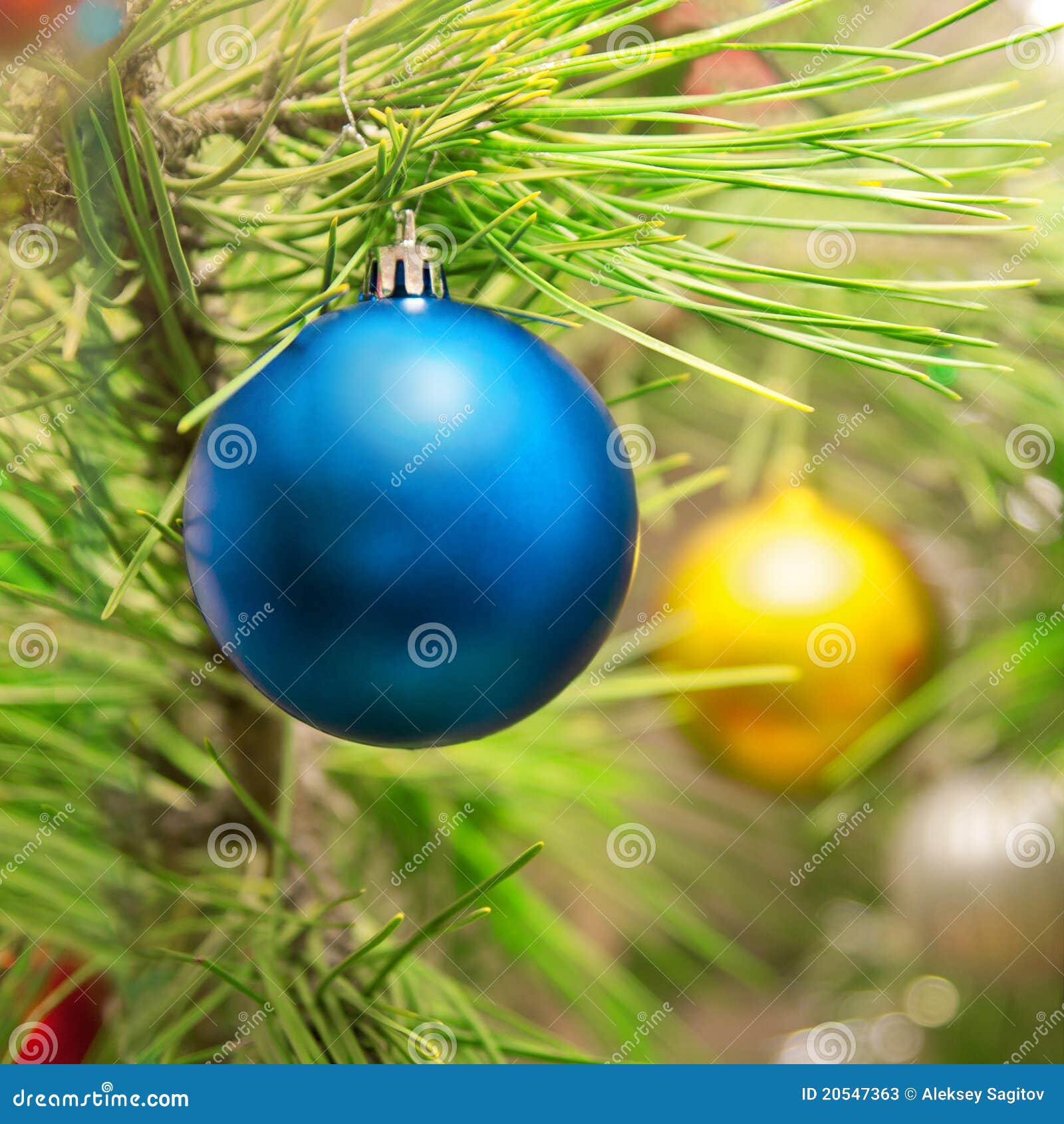 Christmas tree balls stock image. Image of bright, green - 20547363