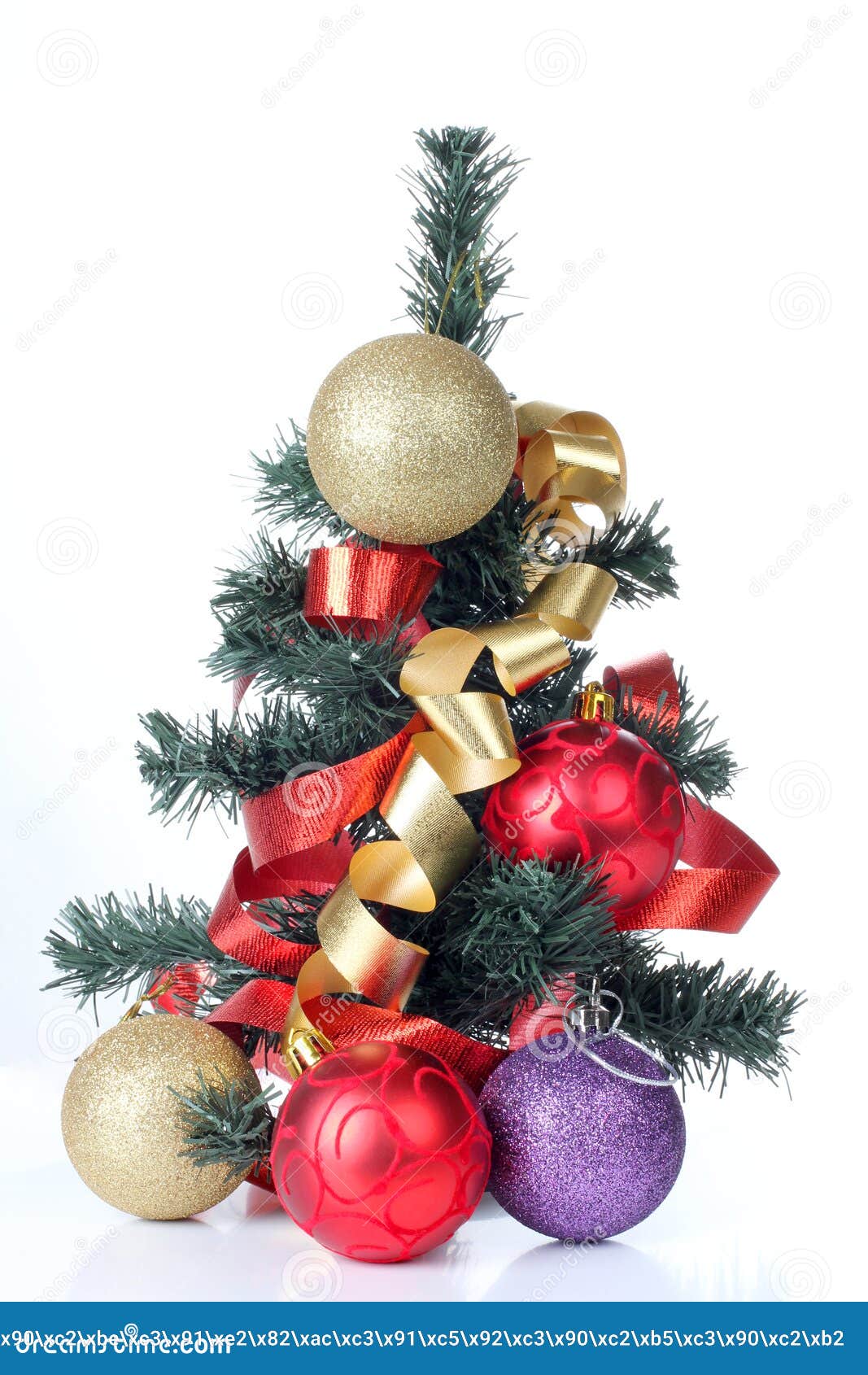 Christmas tree and balls stock image. Image of ornate 22274007