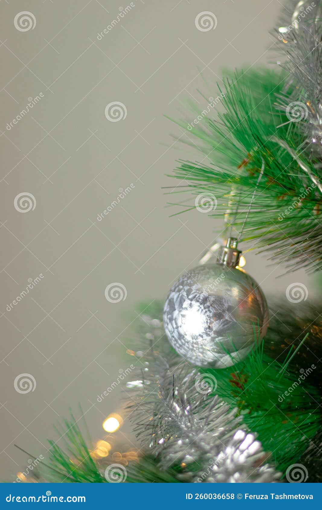 Christmas Tree with Balls, Happy New Year Tree with Balls, Christmas